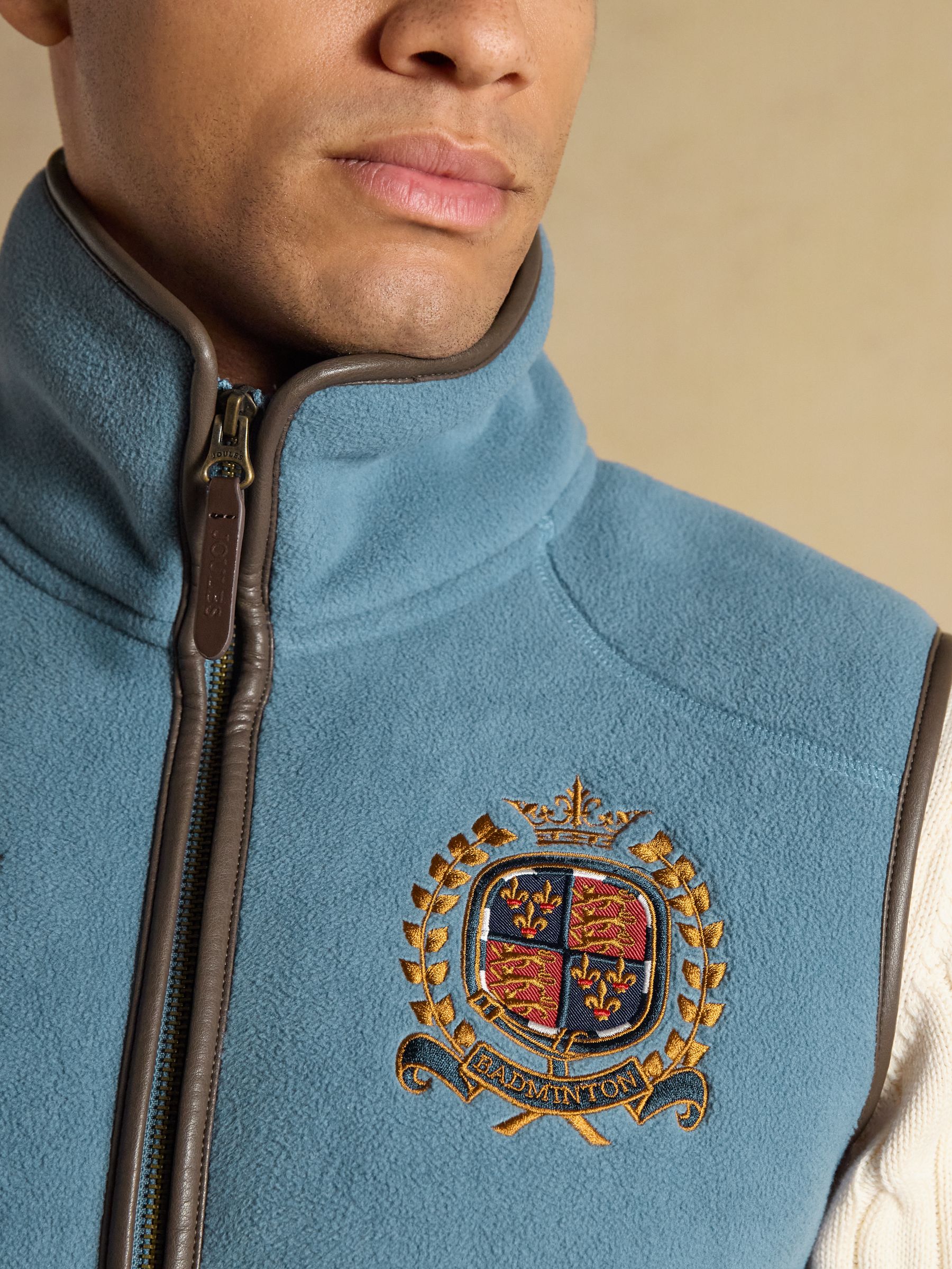 Official Badminton Blue Heritage Fleece Gilet - Image 7 of 13