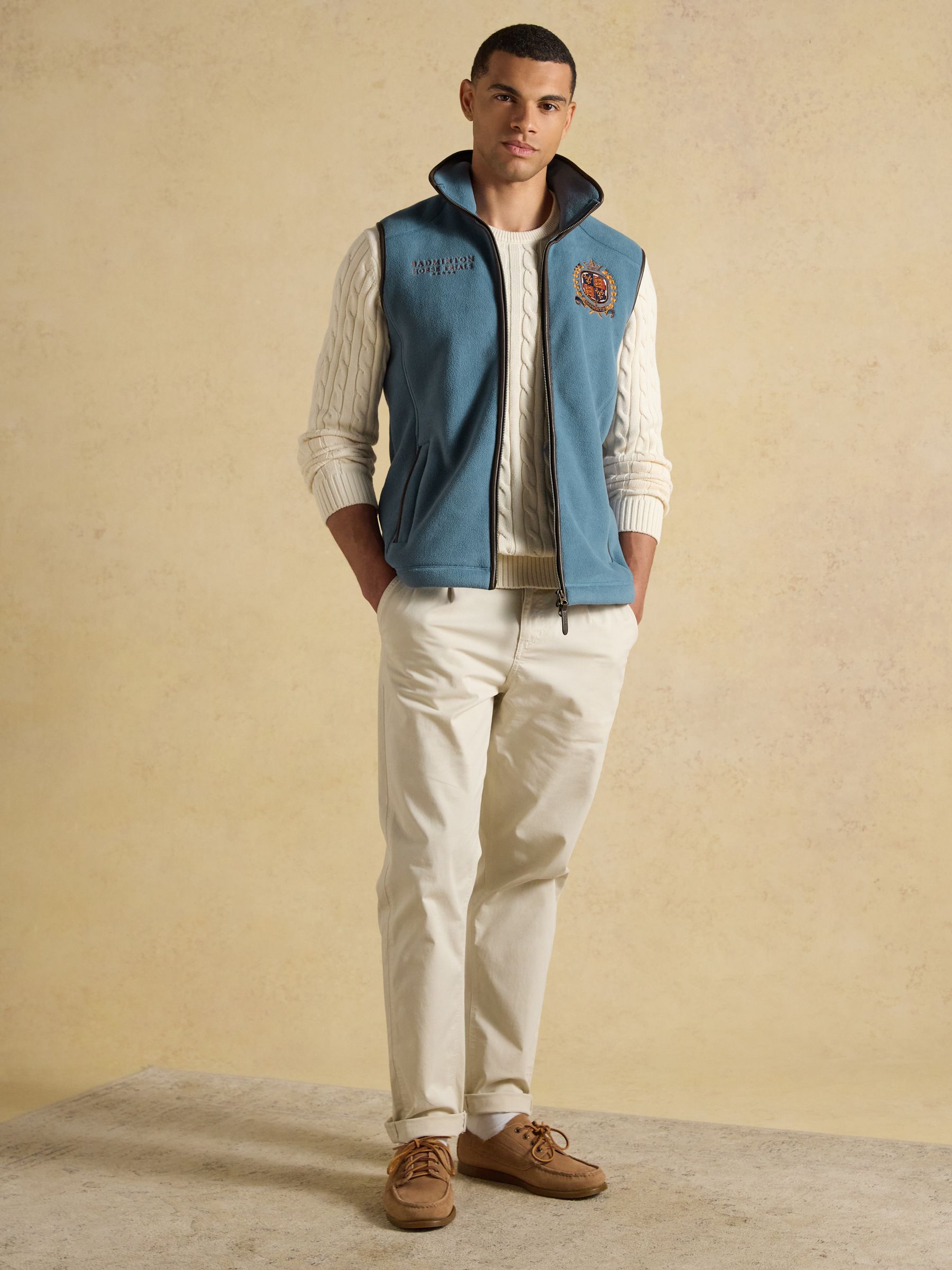Official Badminton Blue Heritage Fleece Gilet - Image 9 of 13