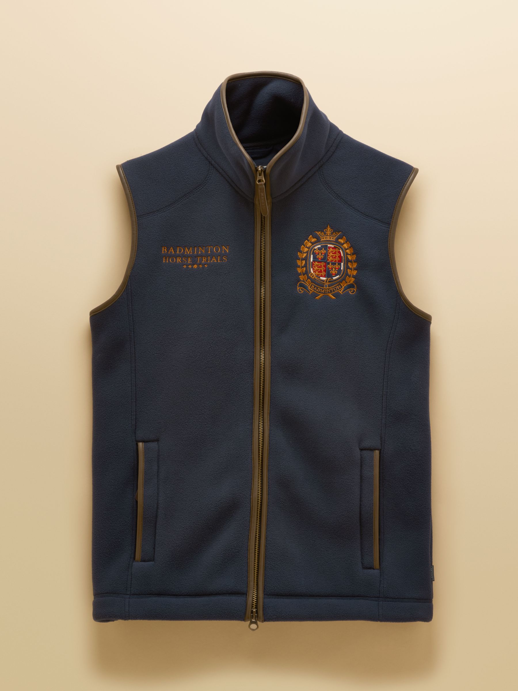 Official Badminton Navy Blue Heritage Fleece Gilet - Image 11 of 11