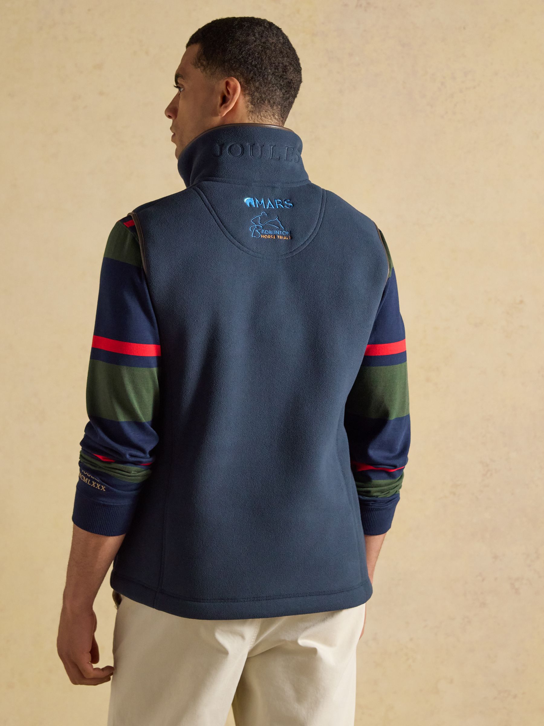 Official Badminton Navy Blue Heritage Fleece Gilet - Image 2 of 11