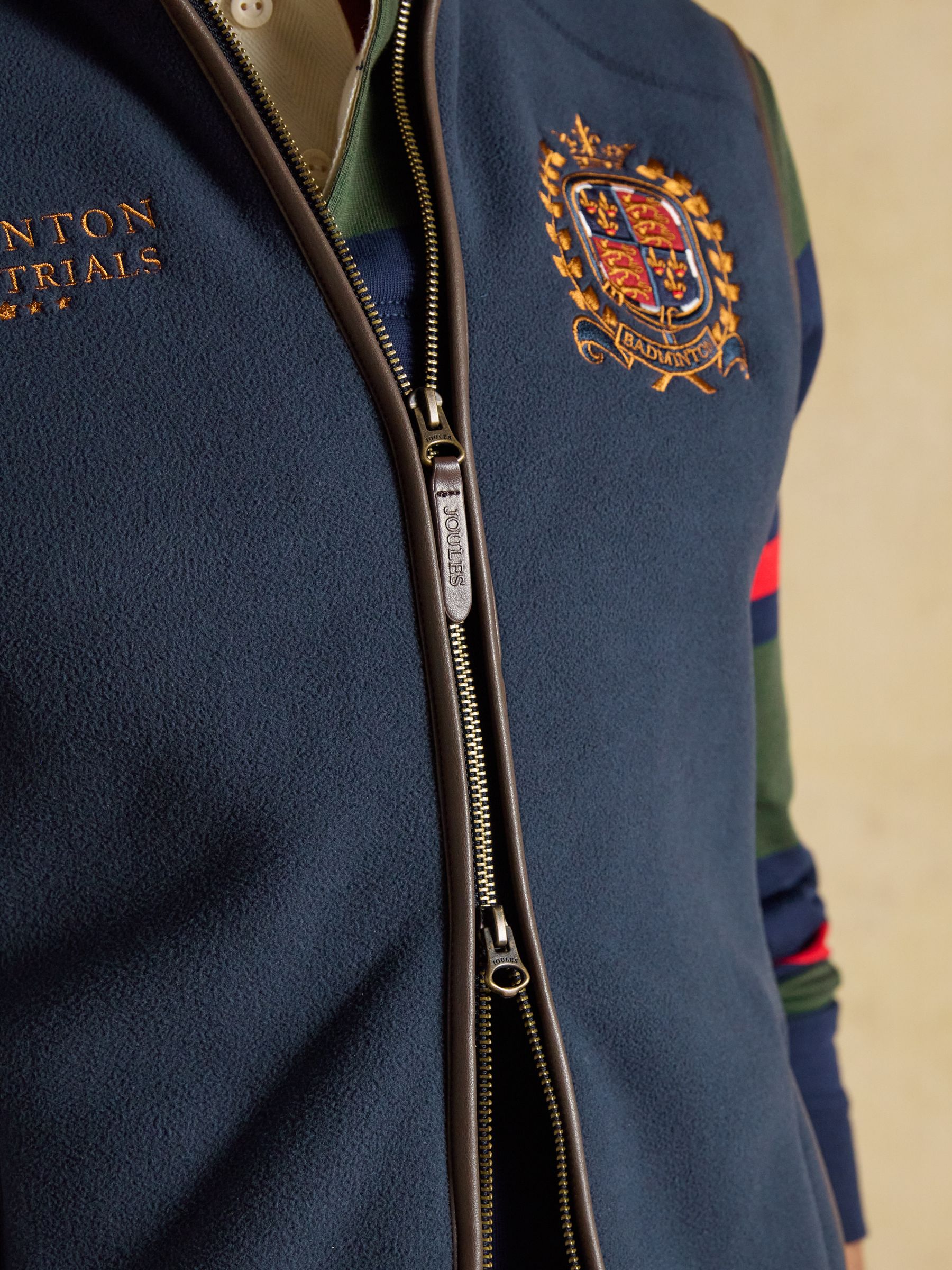 Official Badminton Navy Blue Heritage Fleece Gilet - Image 8 of 11