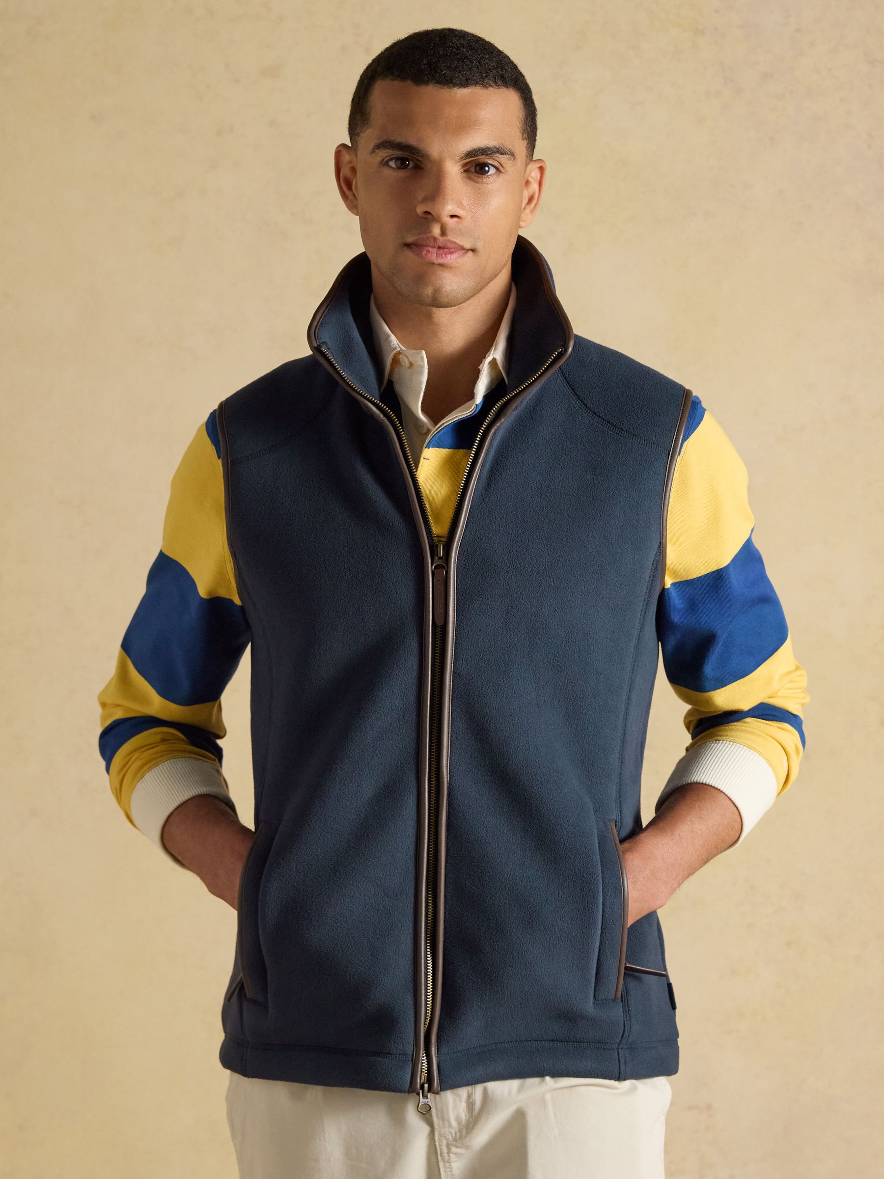 Official Bramham Navy Heritage Fleece Gilet - Image 1 of 10