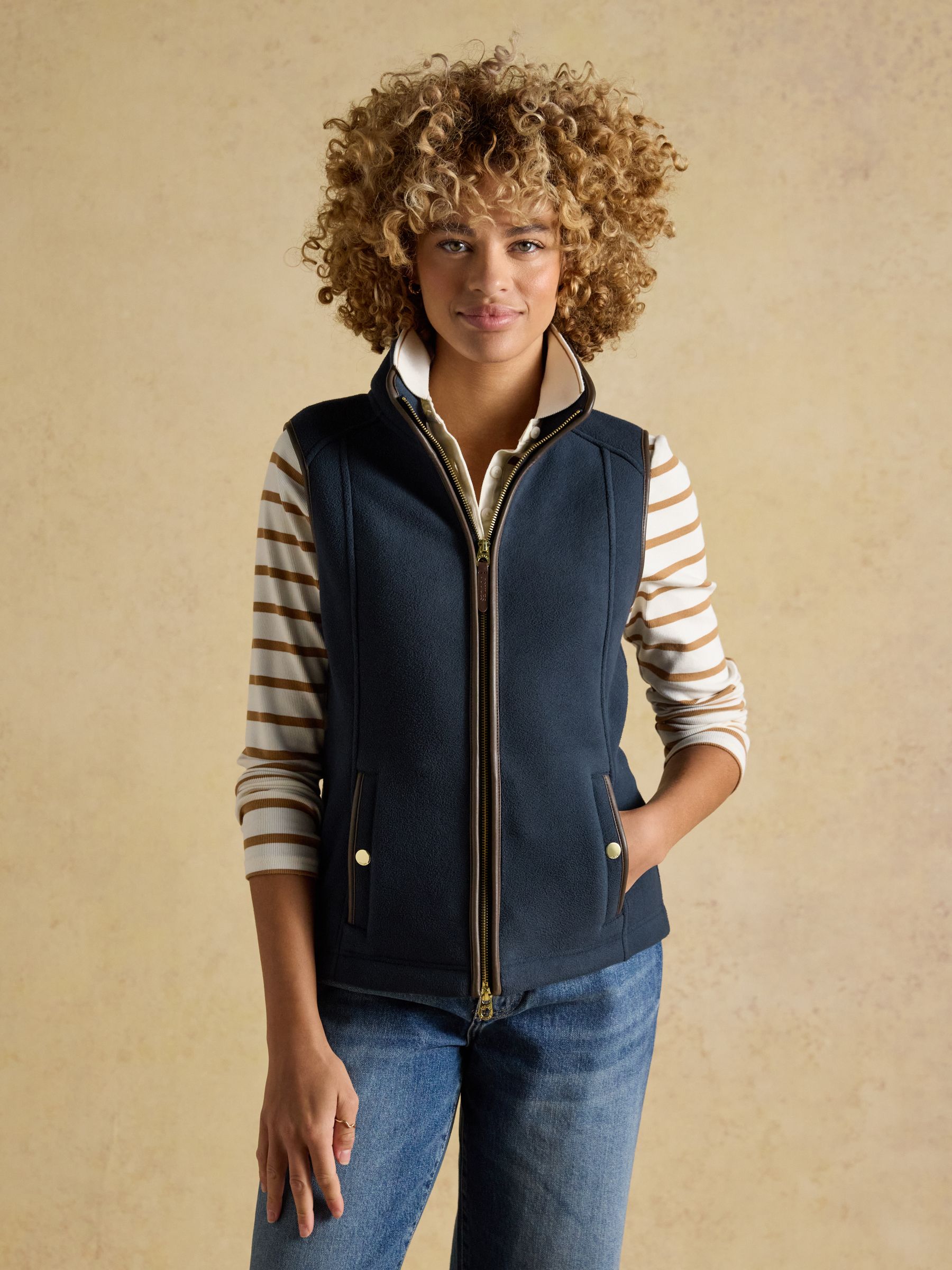 Official Bramham Navy Heritage Fleece Gilet - Image 1 of 10