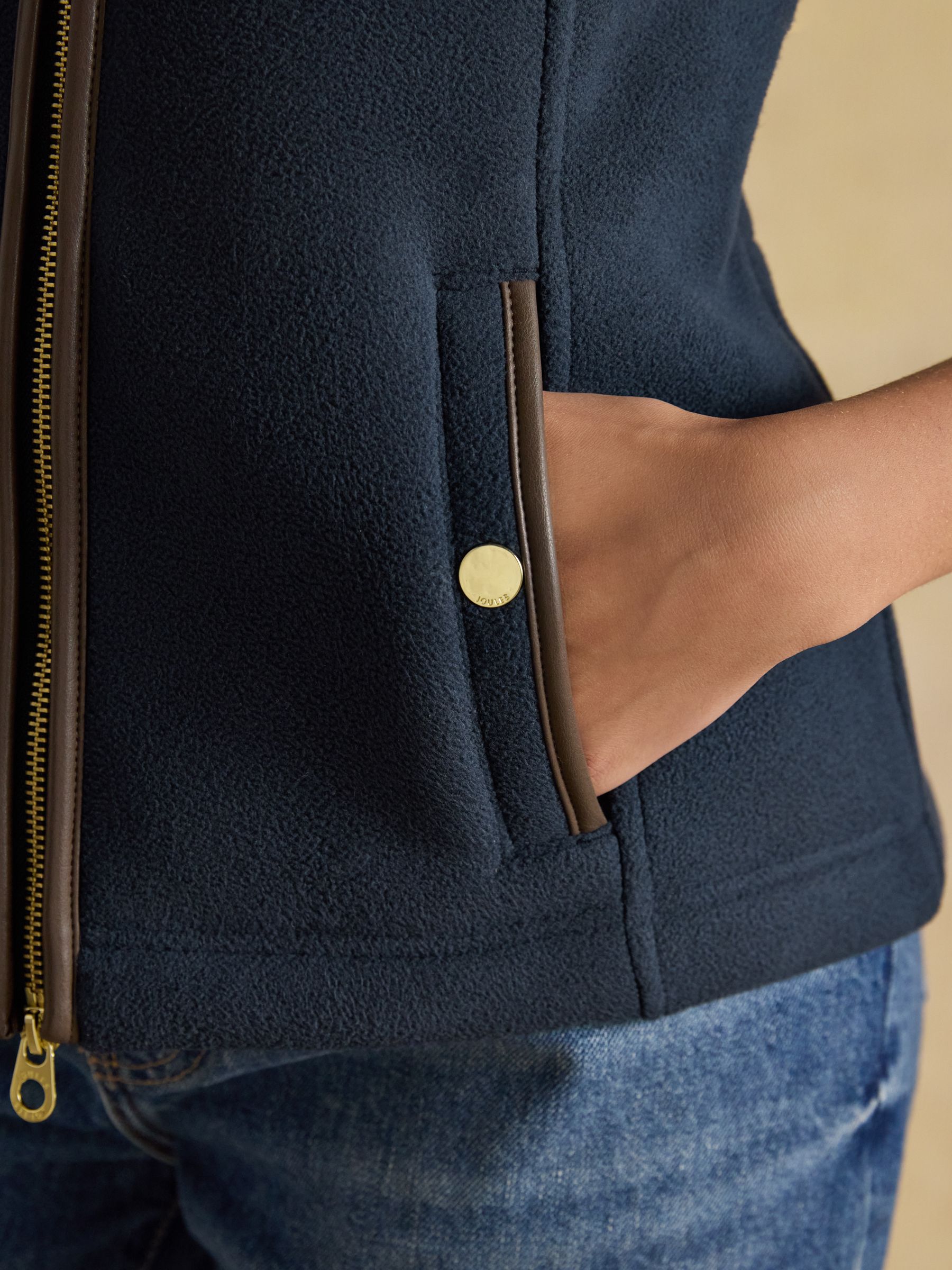 Official Bramham Navy Heritage Fleece Gilet - Image 6 of 10