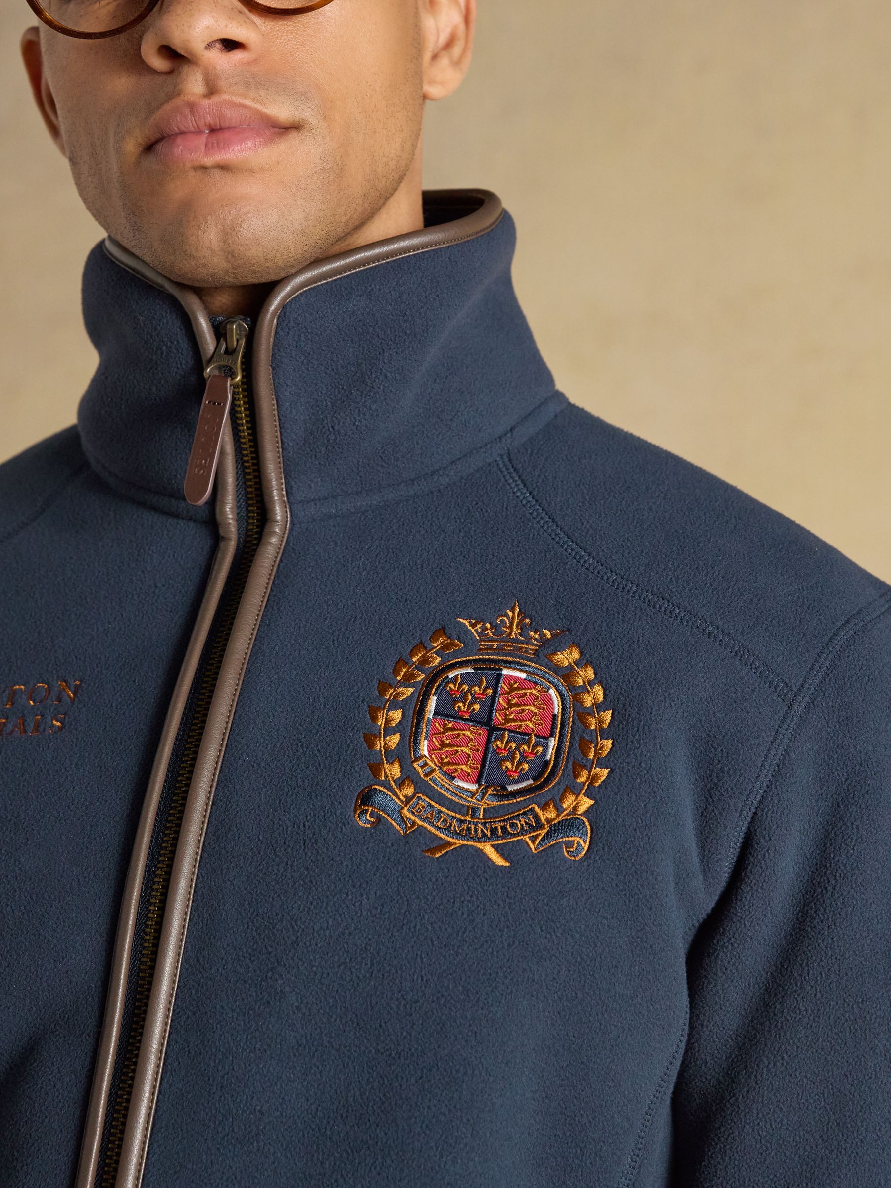 Official Badminton Navy Heritage Zip Up Fleece - Image 7 of 12
