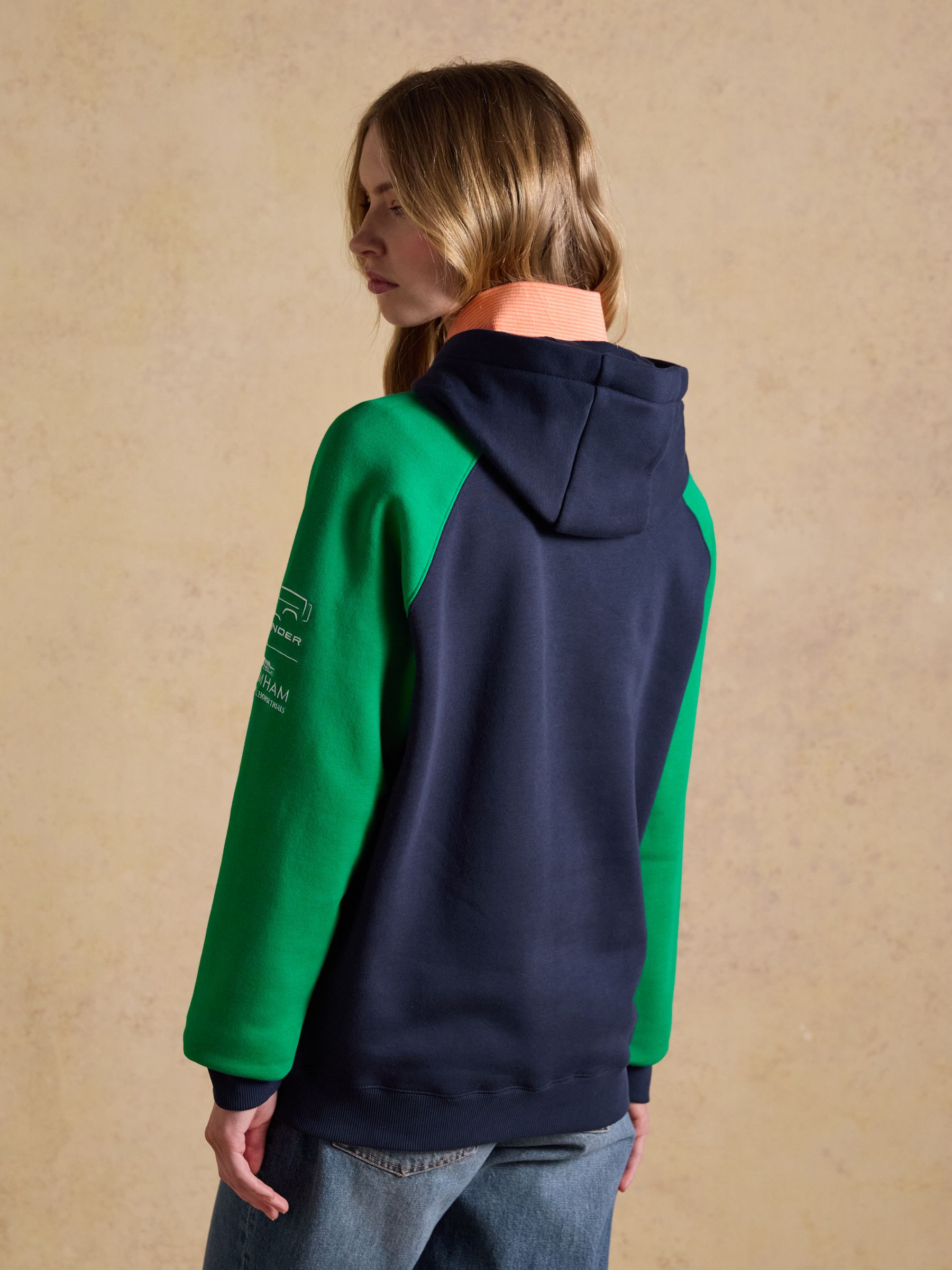 Official Bramham Green/Navy Colourblock Hoodie - Image 2 of 9