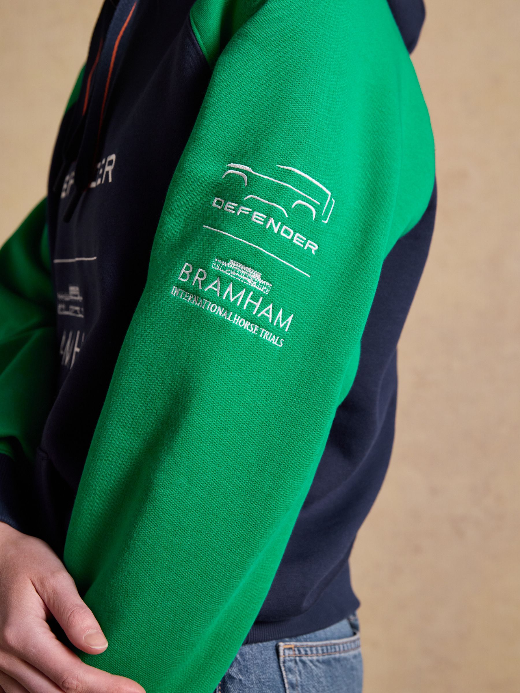 Official Bramham Green/Navy Colourblock Hoodie - Image 4 of 9