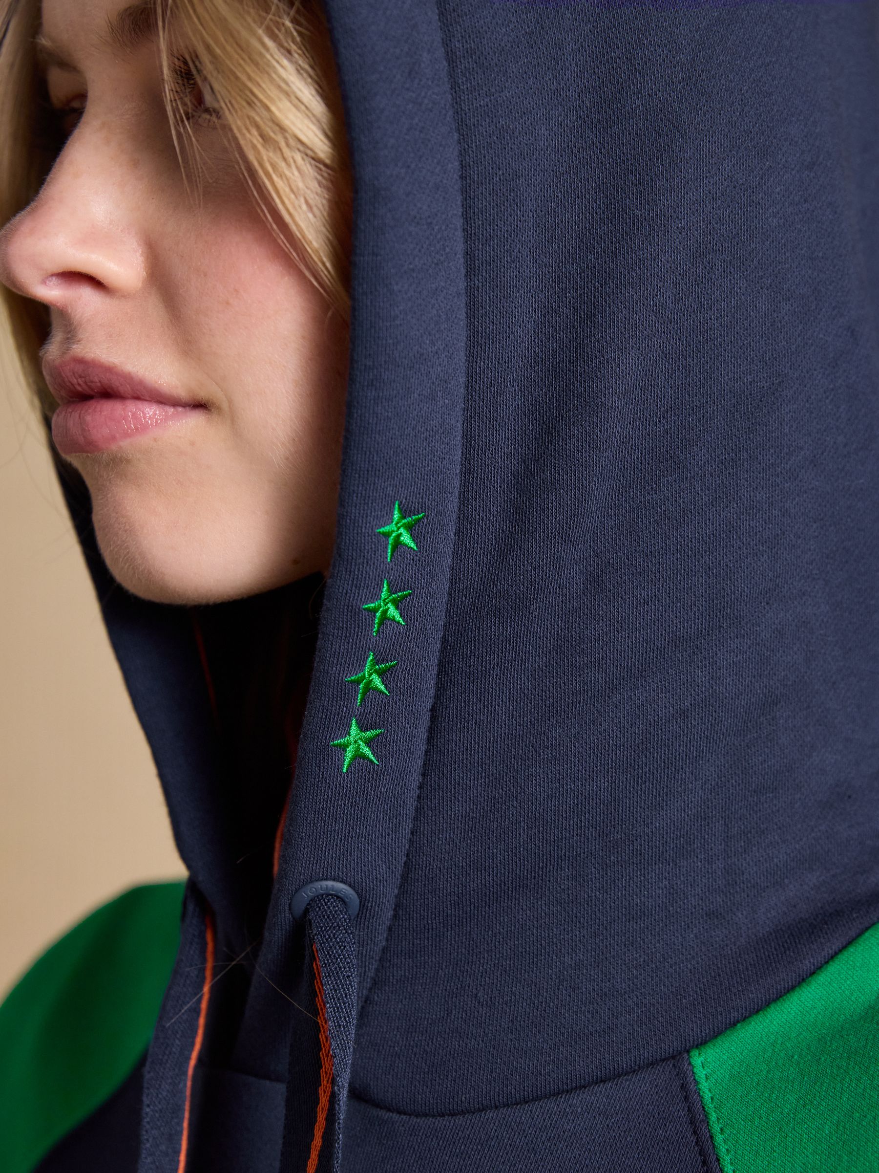 Official Bramham Green/Navy Colourblock Hoodie - Image 7 of 9