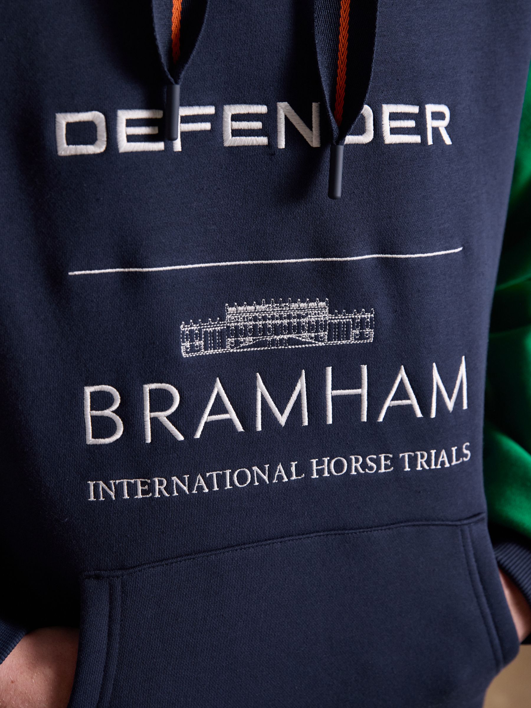 Official Bramham Green/Navy Colourblock Hoodie - Image 8 of 9