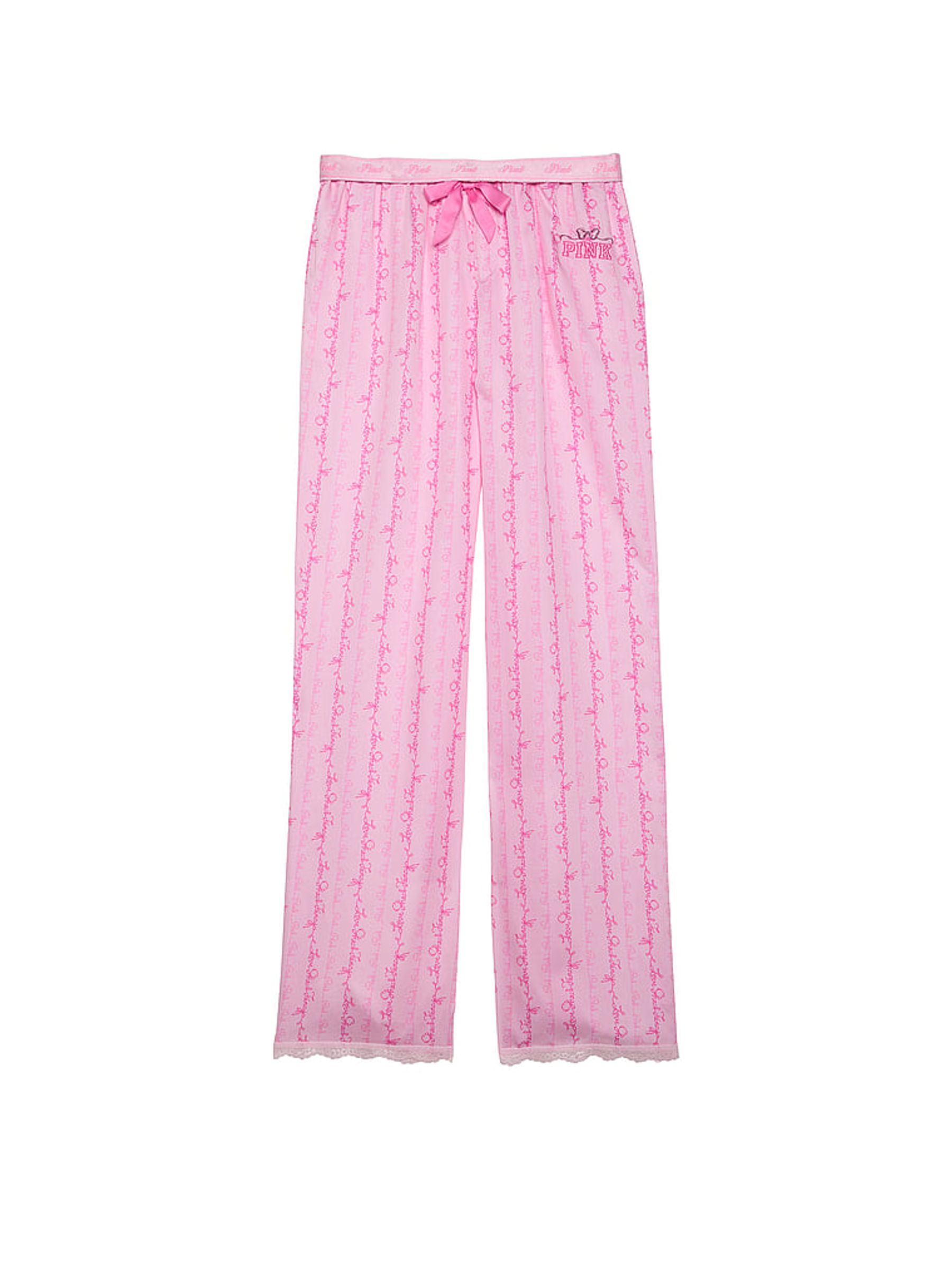 Logo Mania Pink Lyocell Pyjama Bottoms - Image 3 of 3