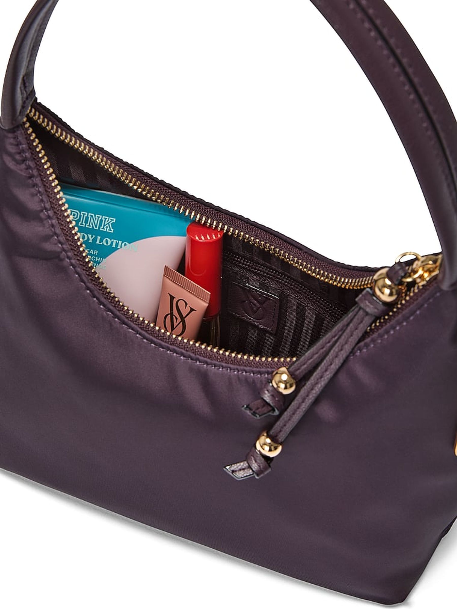 Winter Wine Red Small Hobo Bag - Image 3 of 3