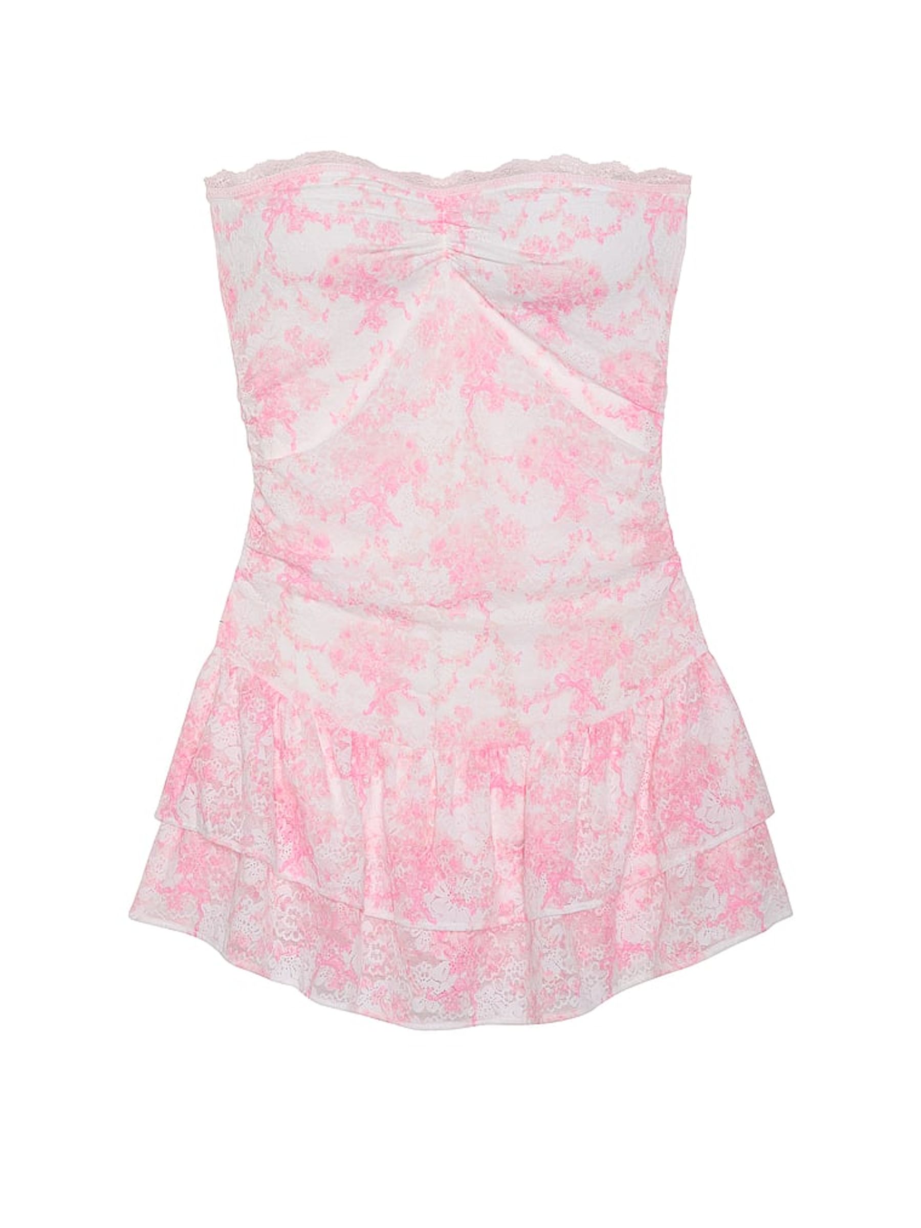 Charlamagne Harbor White Lace Ruffle Dress - Image 3 of 3