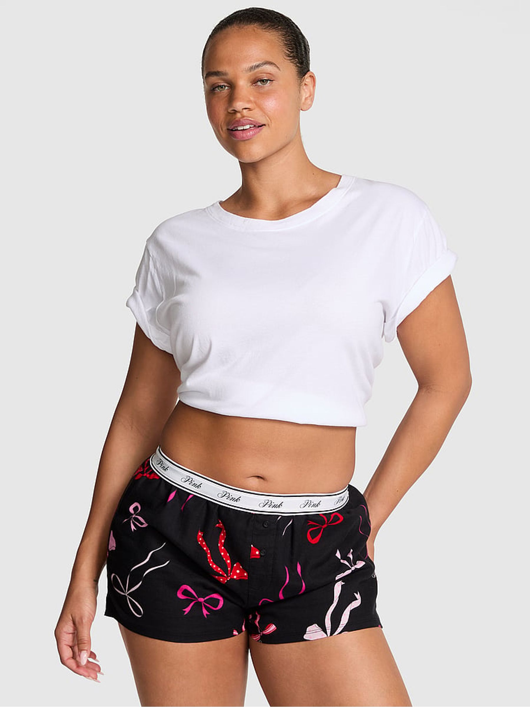 Black Bow Print Pyjama Bottoms - Image 1 of 2