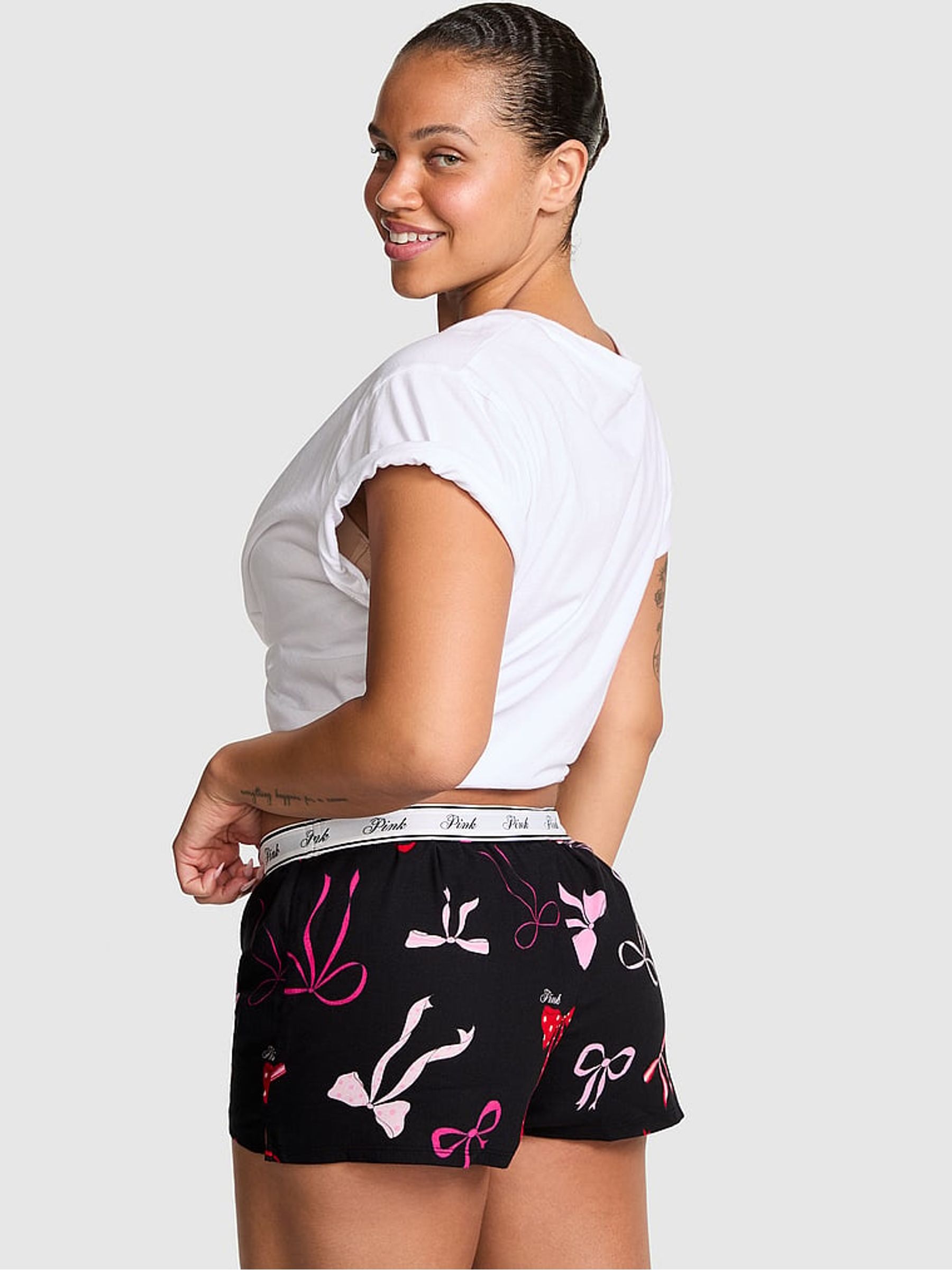 Black Bow Print Pyjama Bottoms - Image 2 of 2