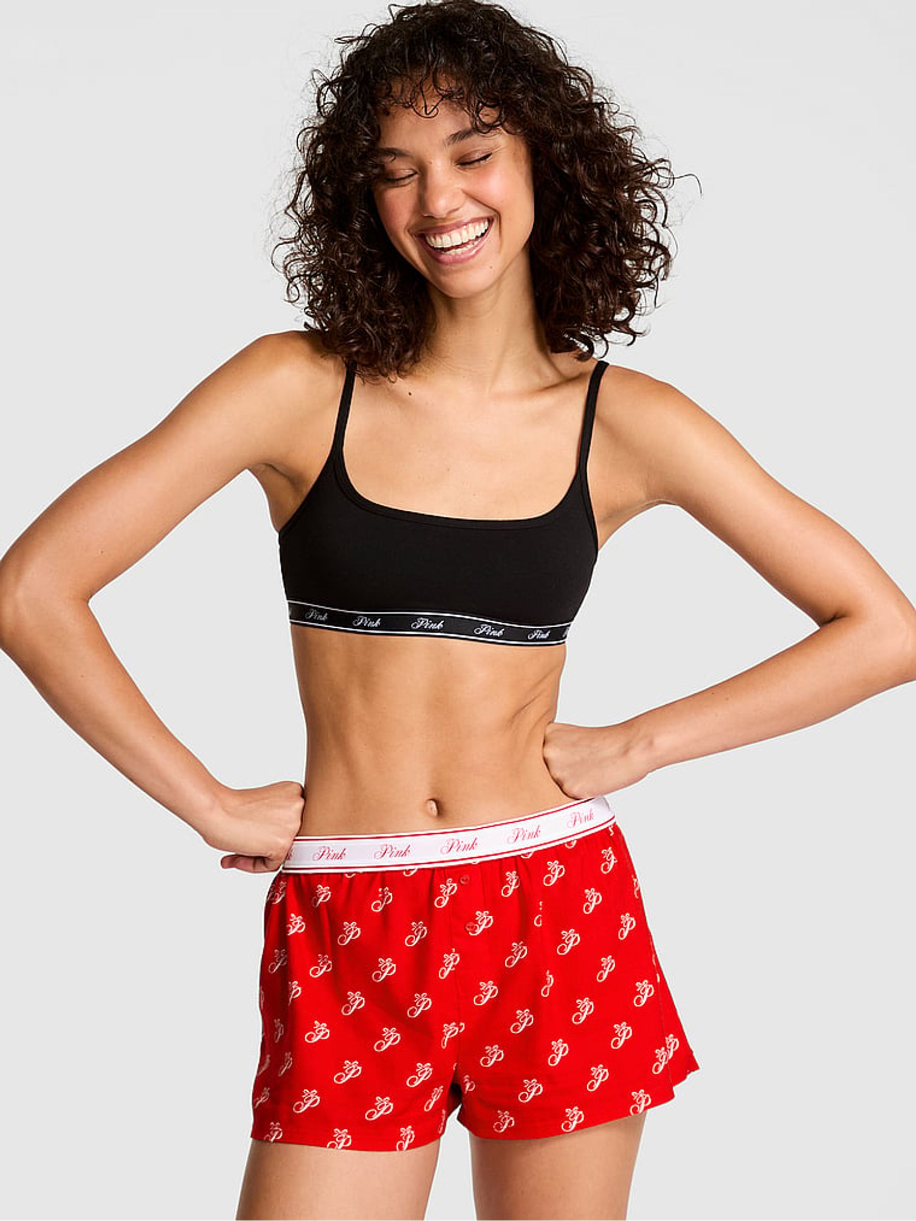 Bright Vermillion Red Christmas Pyjama Bottoms - Image 1 of 2