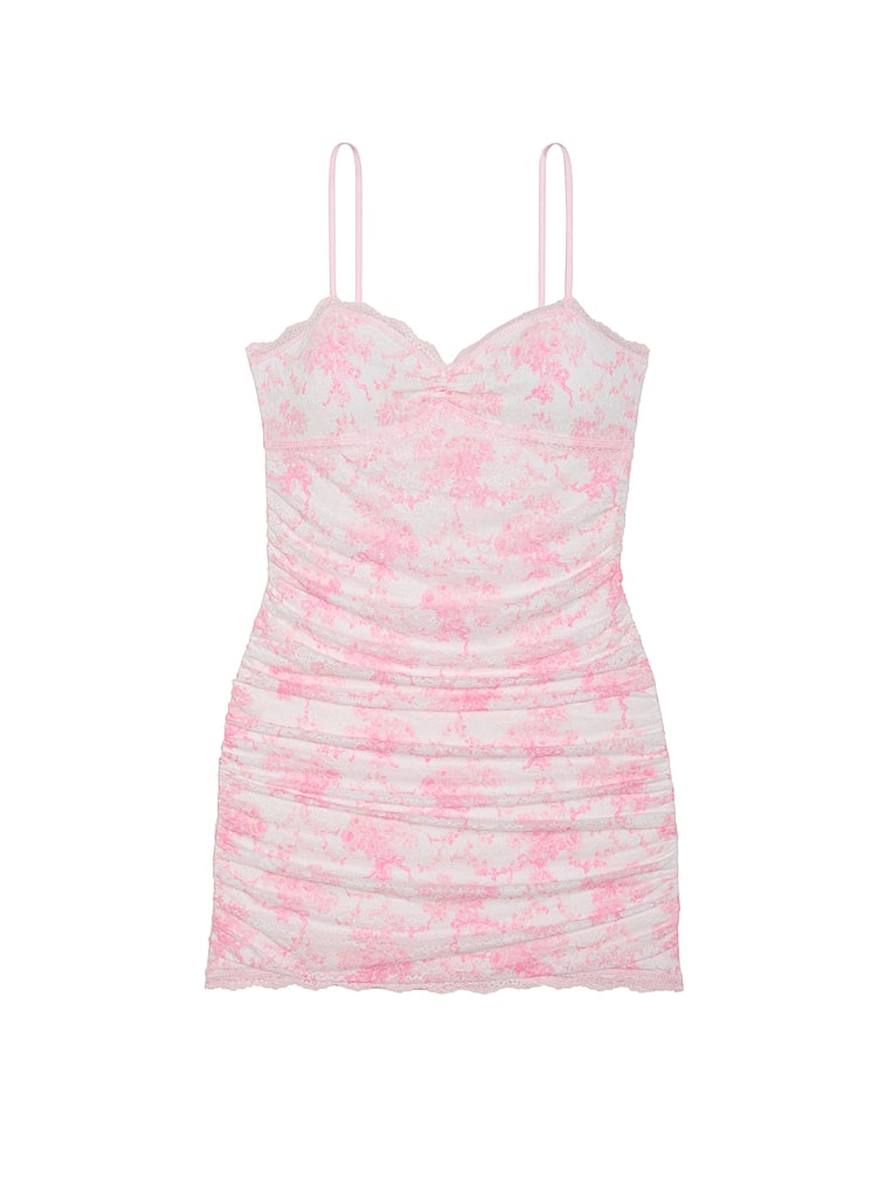 Charlamagne Harbor White Lace Ruched Dress - Image 2 of 2