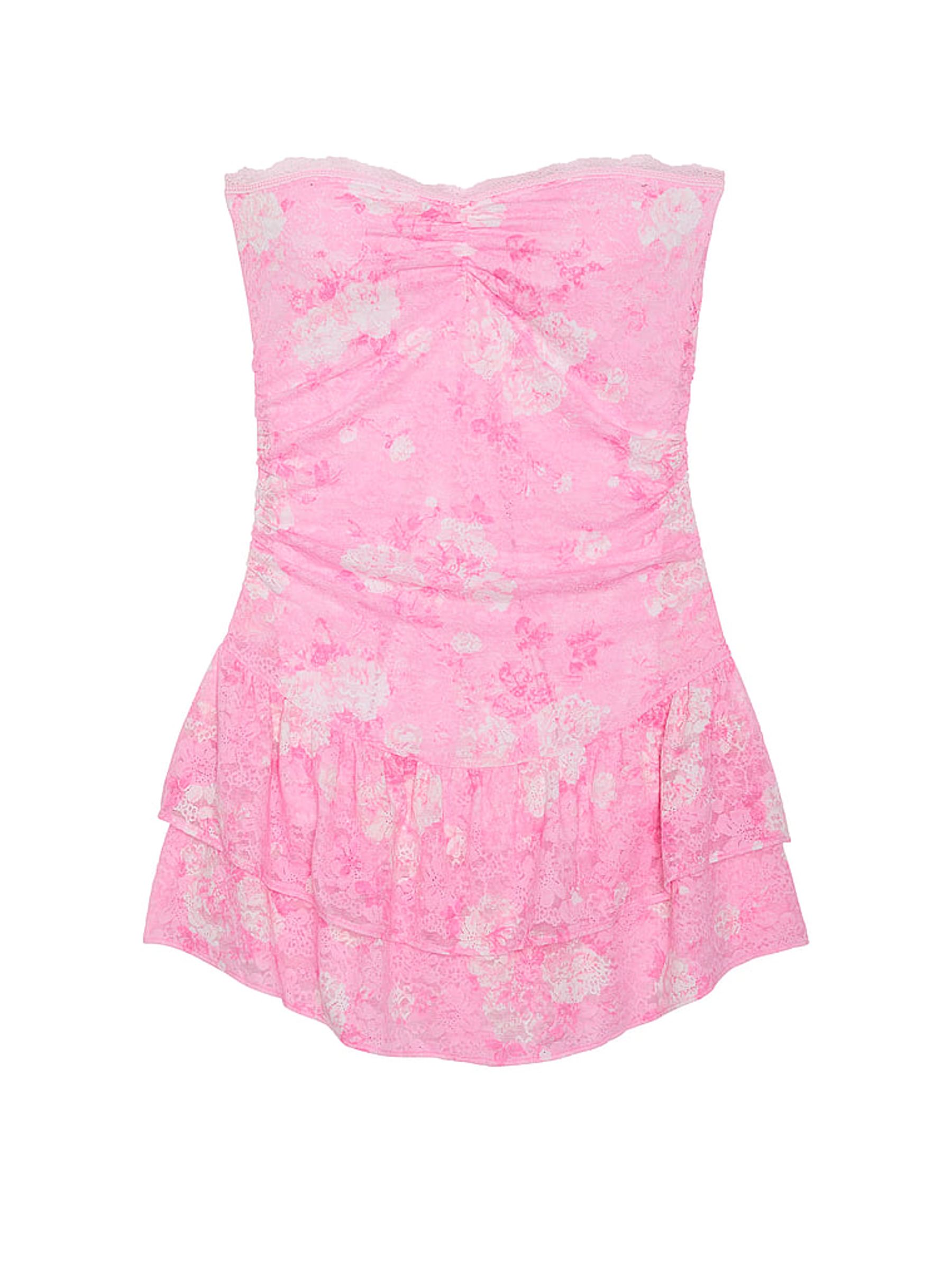Everblooming Pink Lace Ruffle Dress - Image 3 of 3