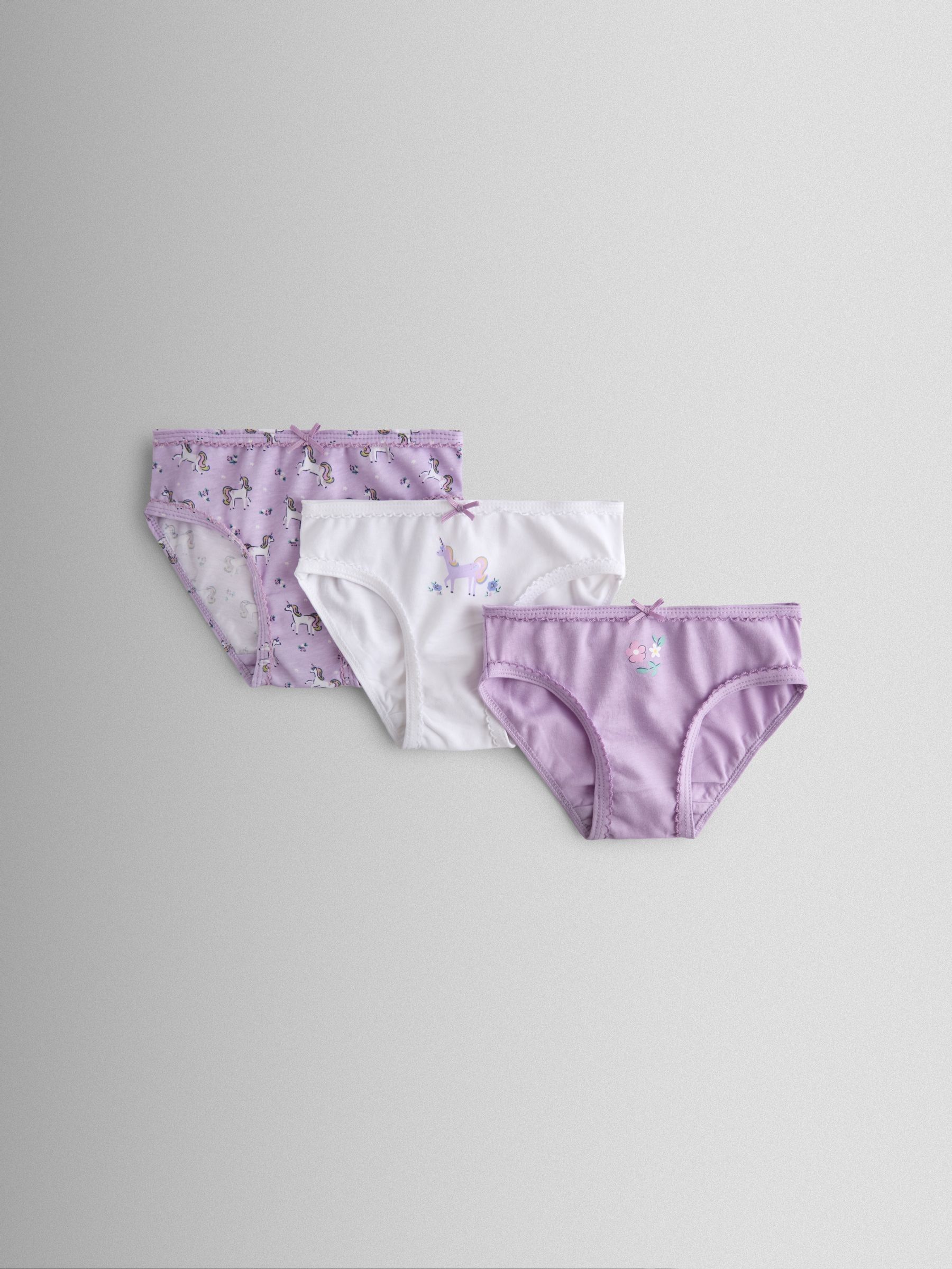Pink 3-Pack Floral Briefs - Image 1 of 8