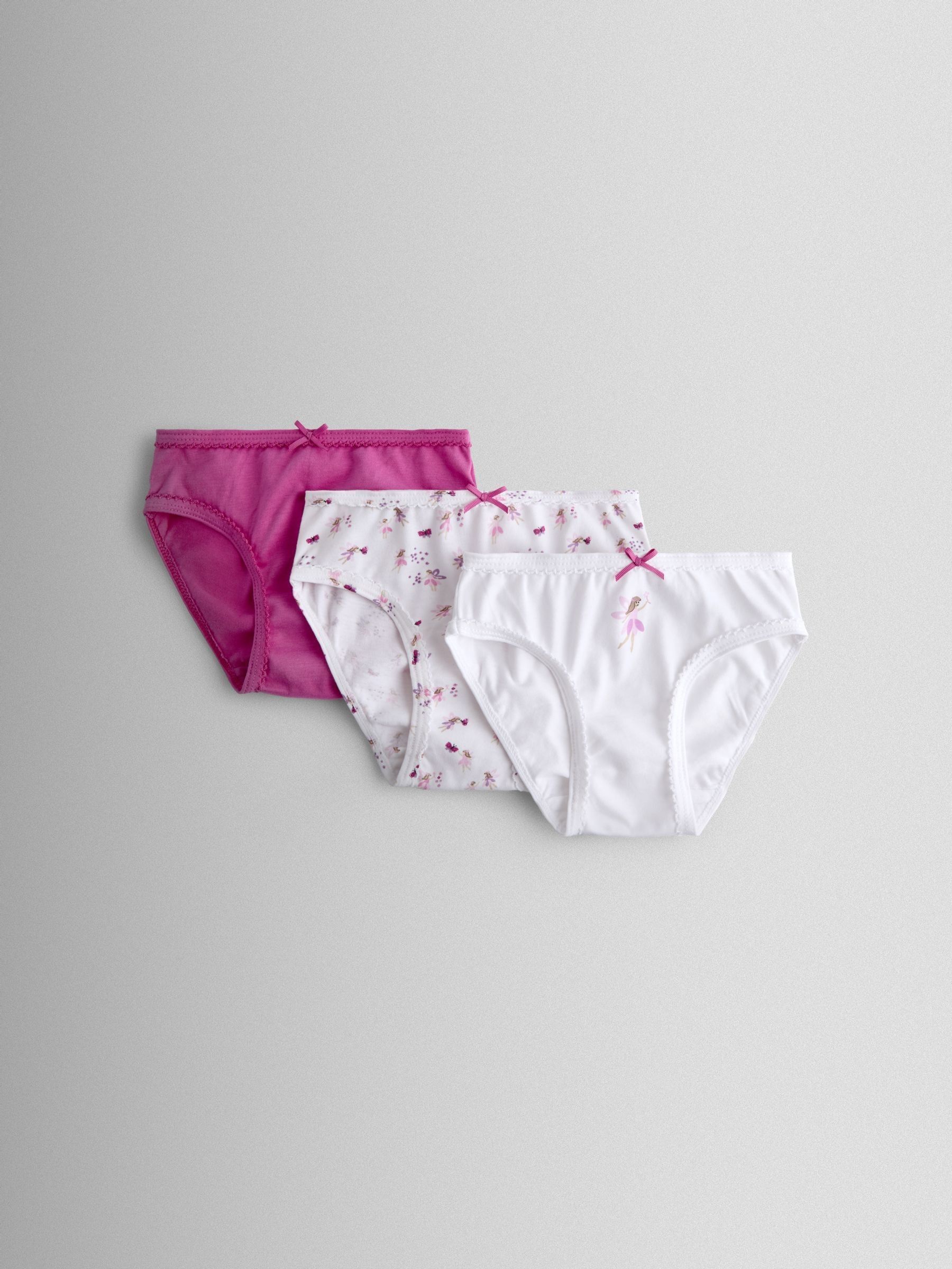 Pink Fairy 3-Pack Floral Briefs - Image 1 of 8