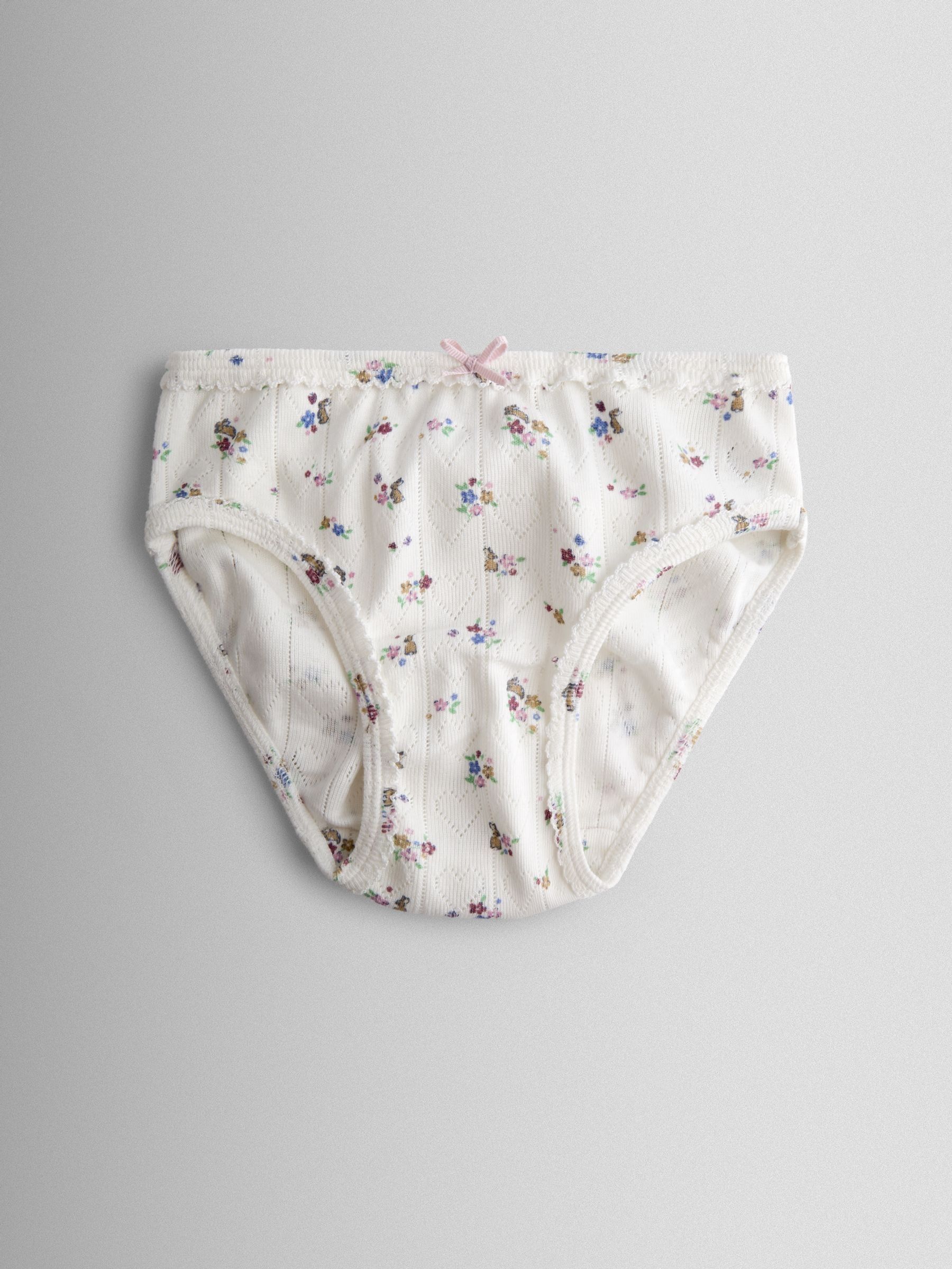 Heart Pointelle 3-Pack Floral Briefs - Image 3 of 8