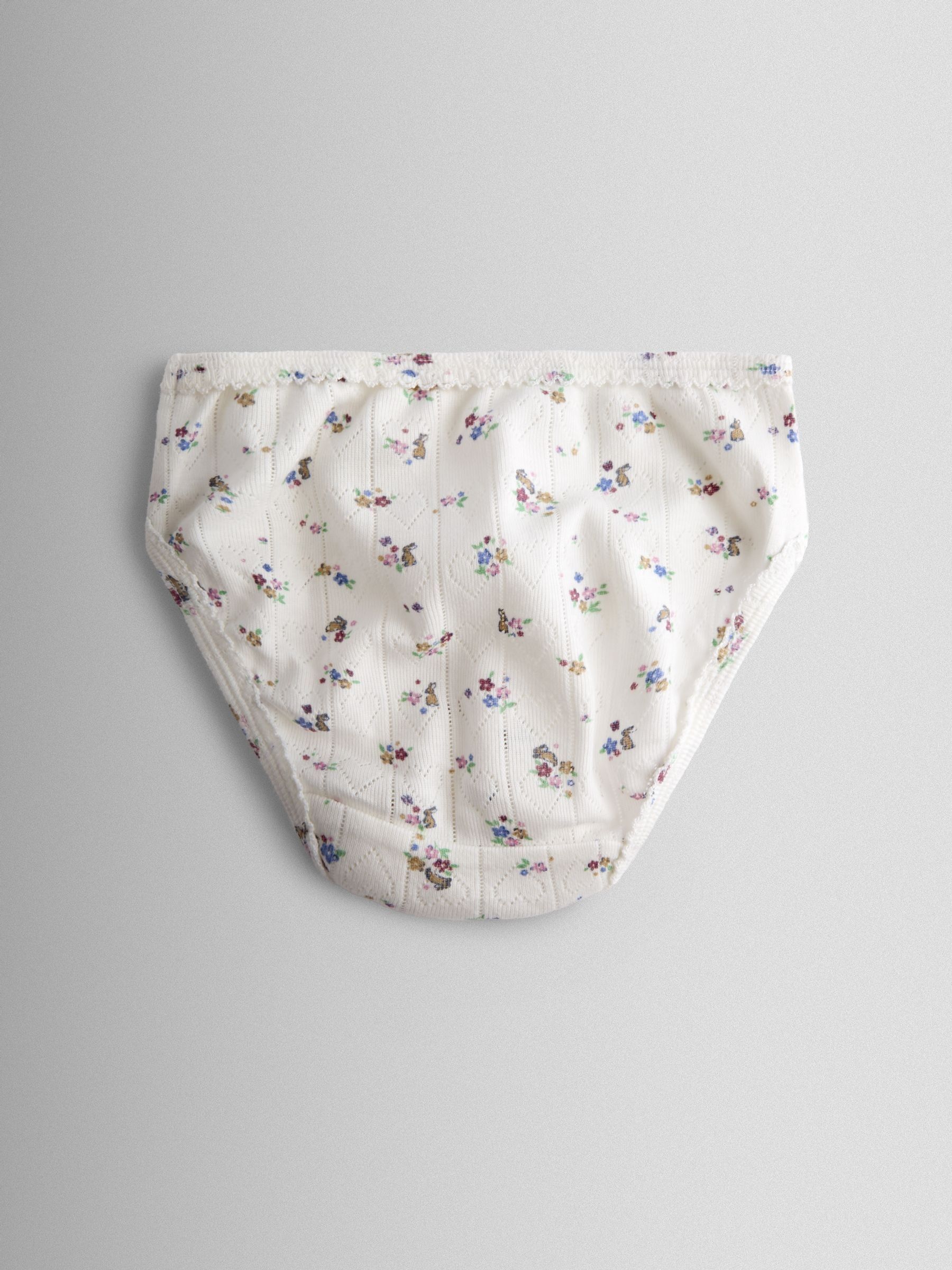 Heart Pointelle 3-Pack Floral Briefs - Image 6 of 8