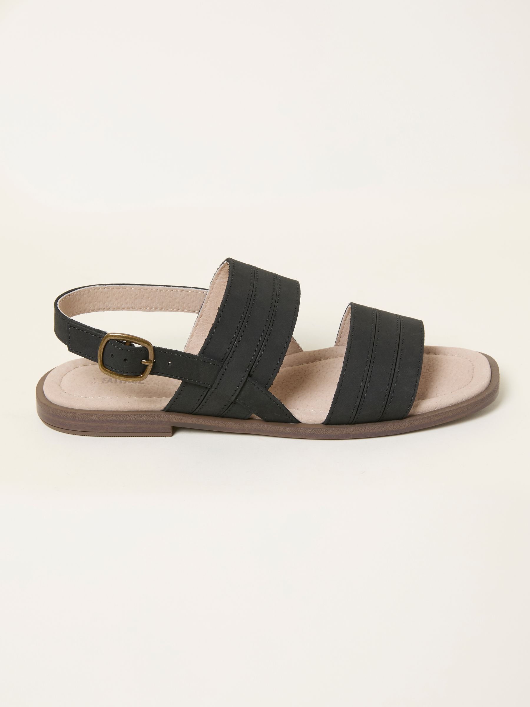 Amalie Black Leather Sandal - Image 1 of 3