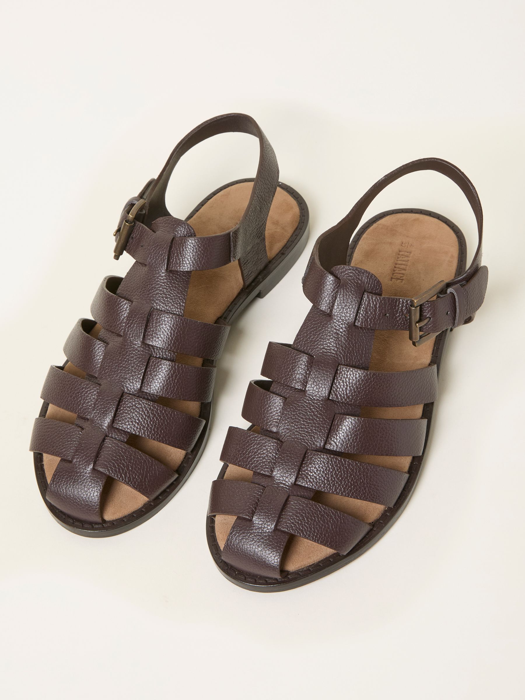 Paloma Chocolate Brown Leather Fisherman Sandal - Image 3 of 3