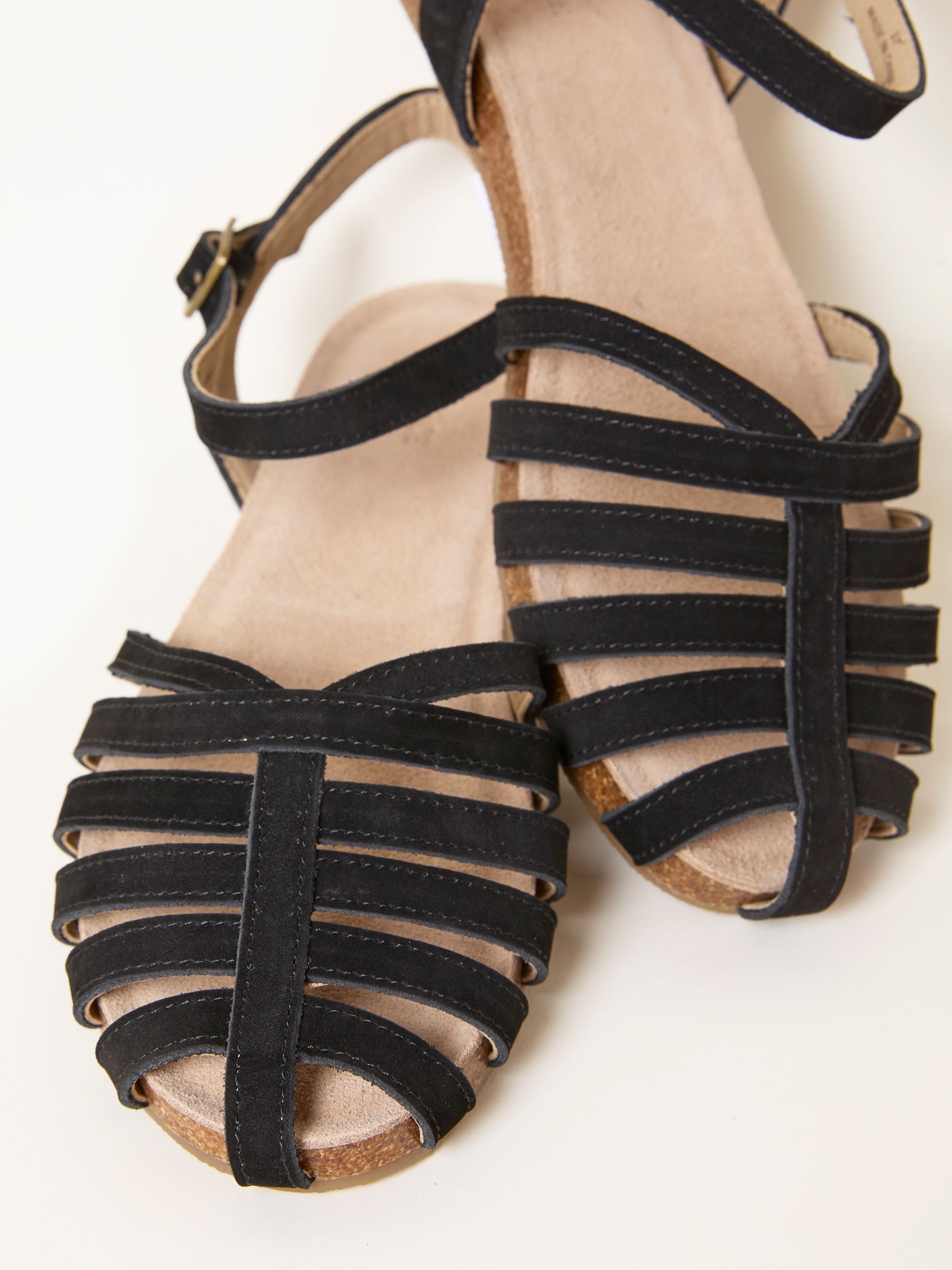 Posy Black Leather Dainty Fisherman Sandal - Image 2 of 3