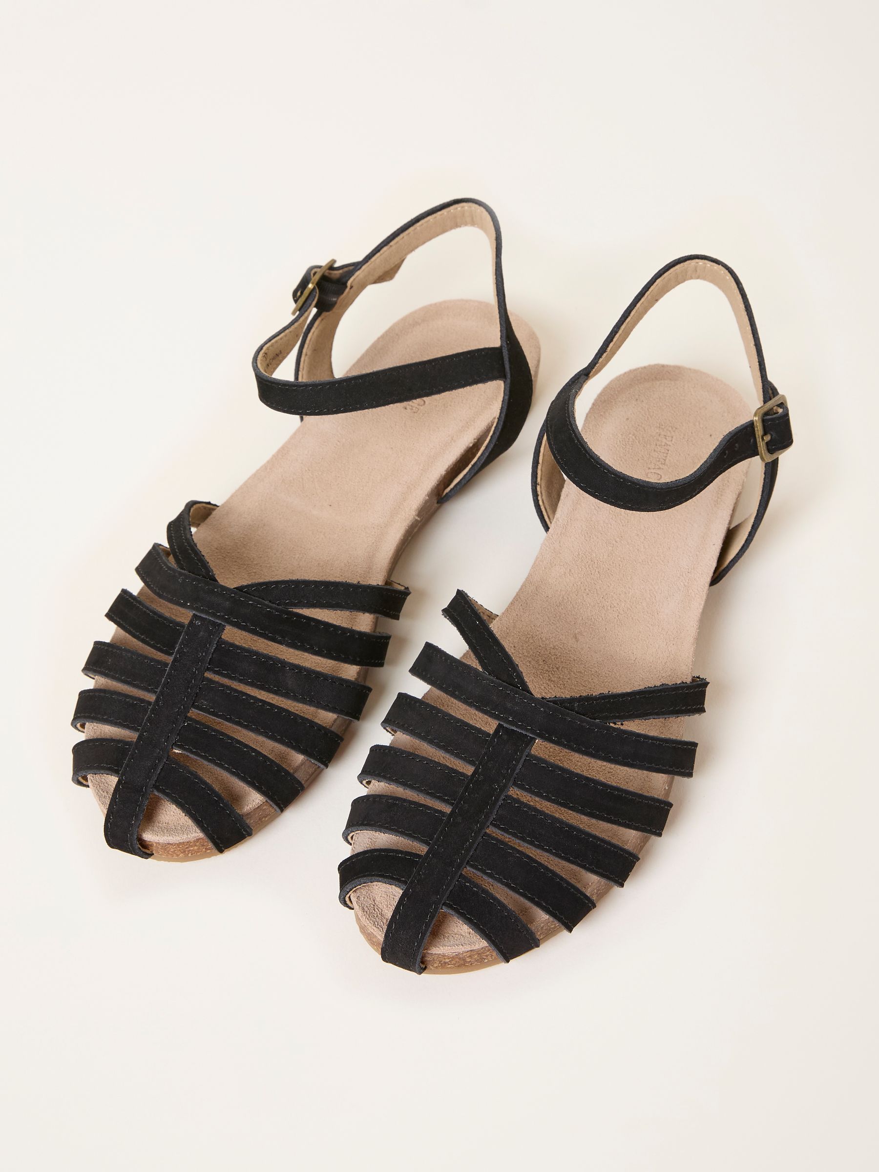 Posy Black Leather Dainty Fisherman Sandal - Image 3 of 3
