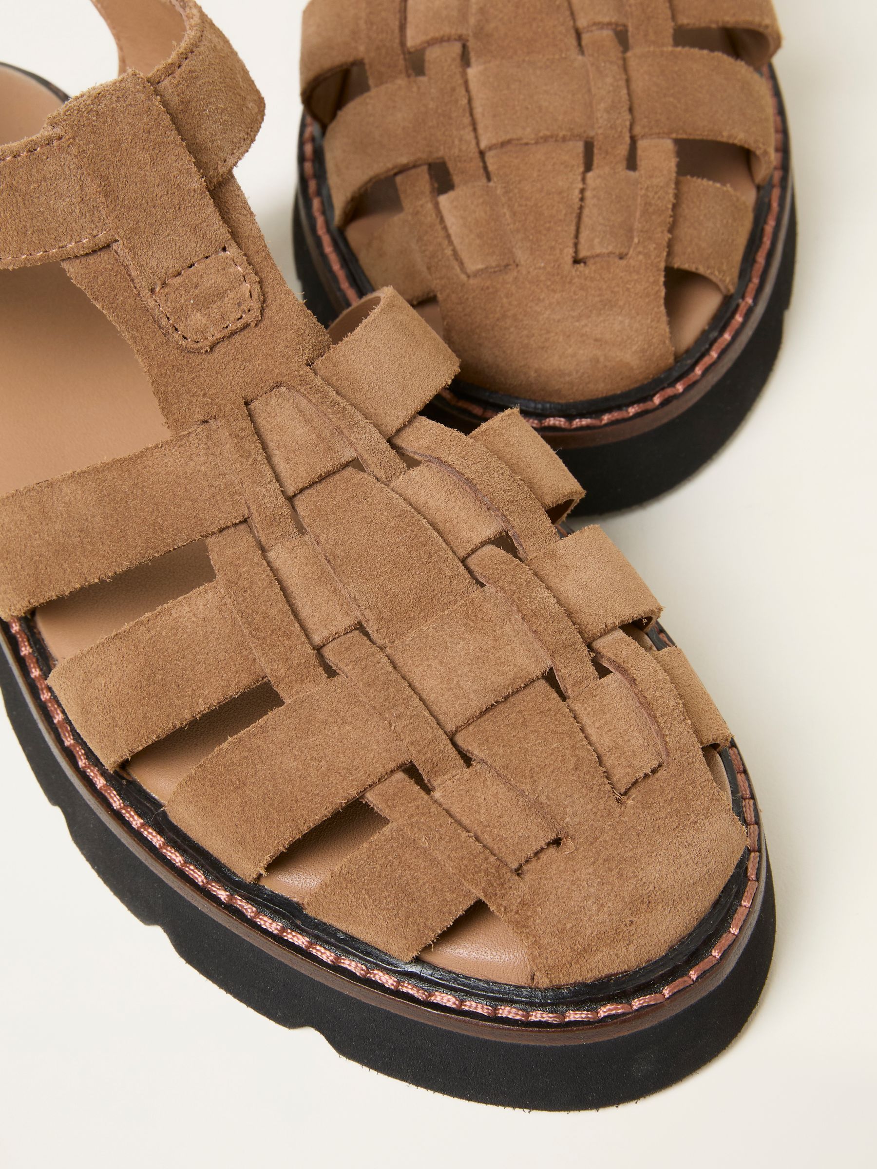 Cali Tan Brown Suede Fisherman Sandal - Image 2 of 3