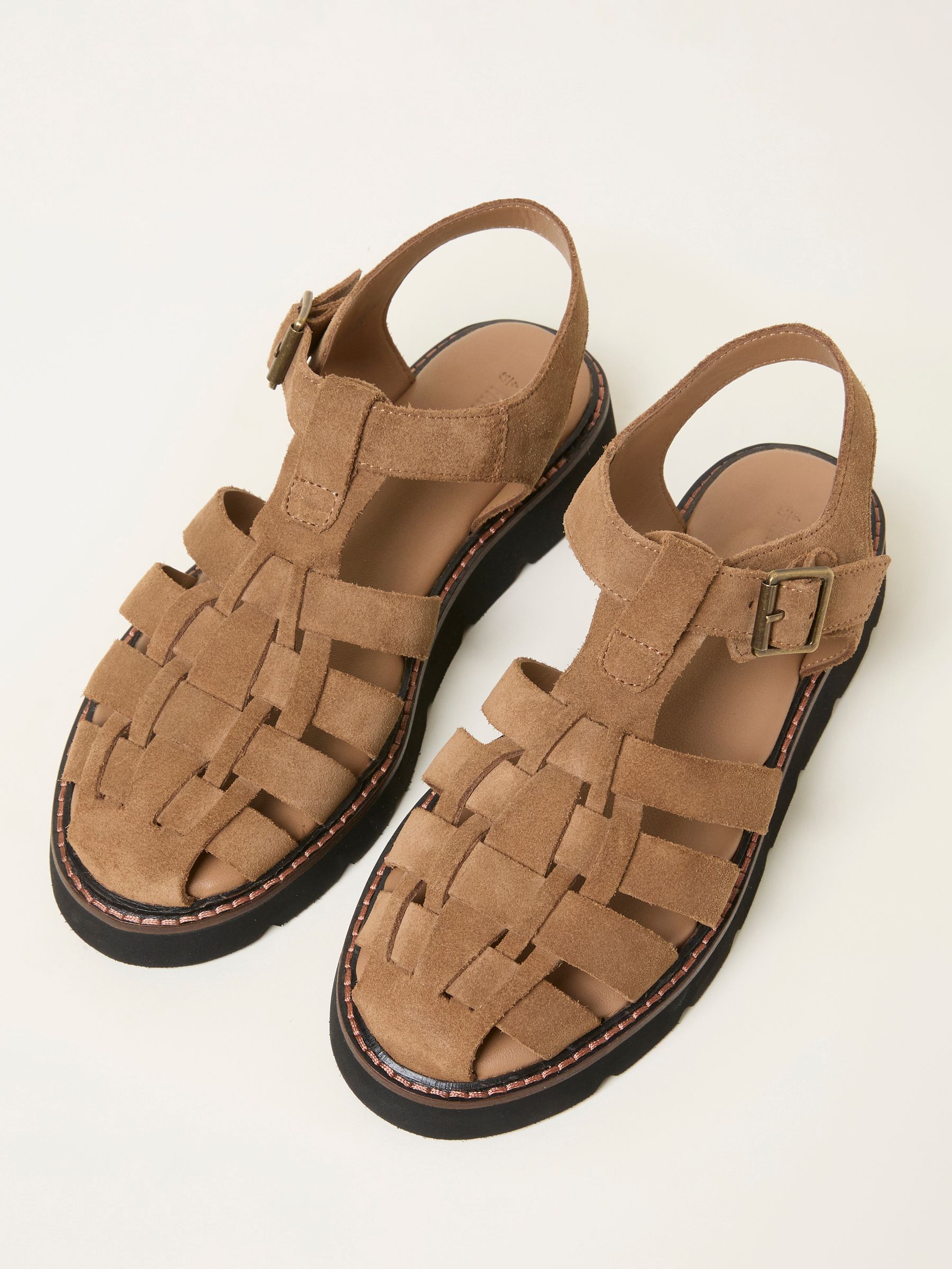 Cali Tan Brown Suede Fisherman Sandal - Image 3 of 3