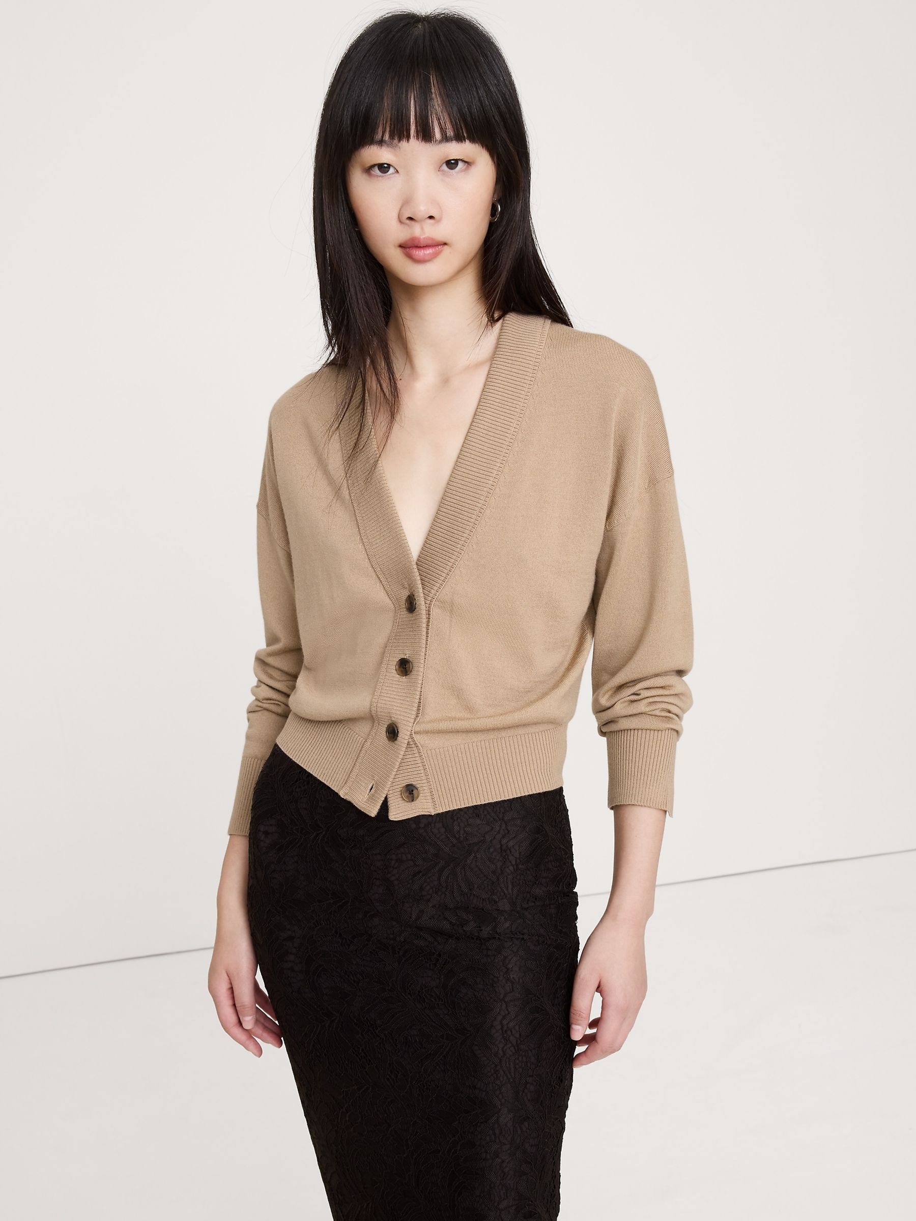 Banana Republic Beige Merino Cardigan - Image 1 of 1
