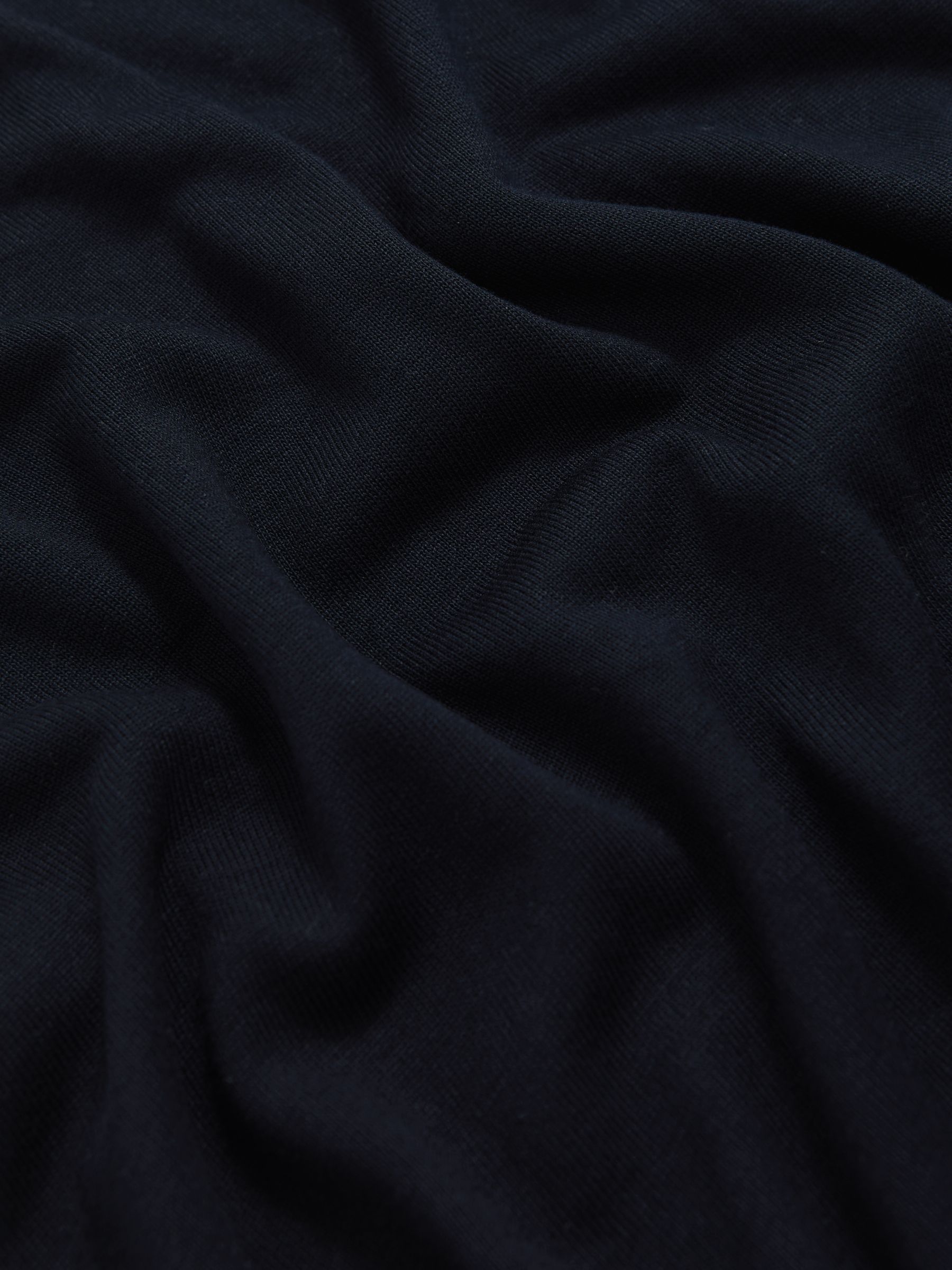 Jersey V-Neck Top in Navy - image 3