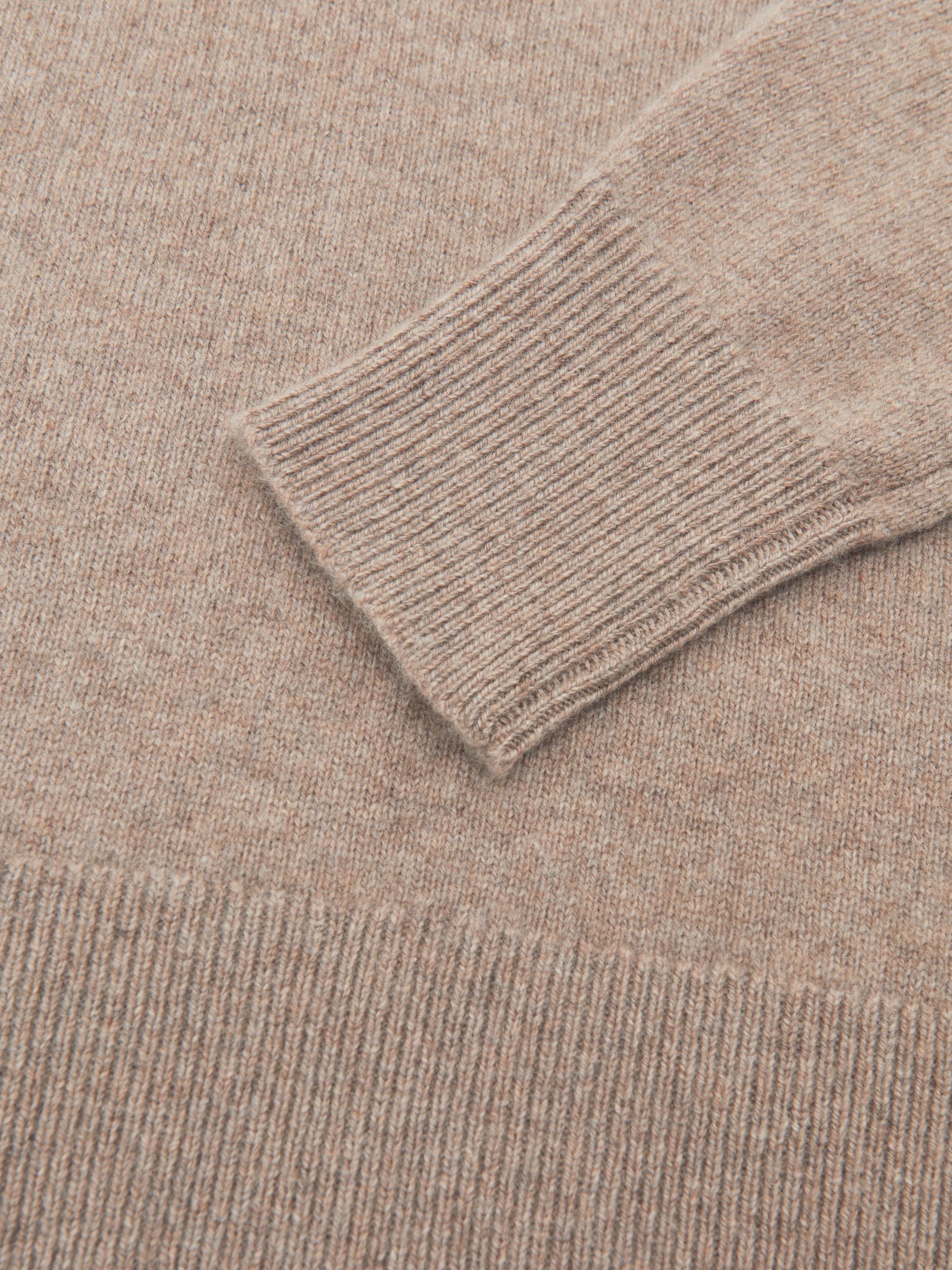 100% Cashmere Crew-Neck Jumper in Oatmeal Neutral - Image 7 of 7