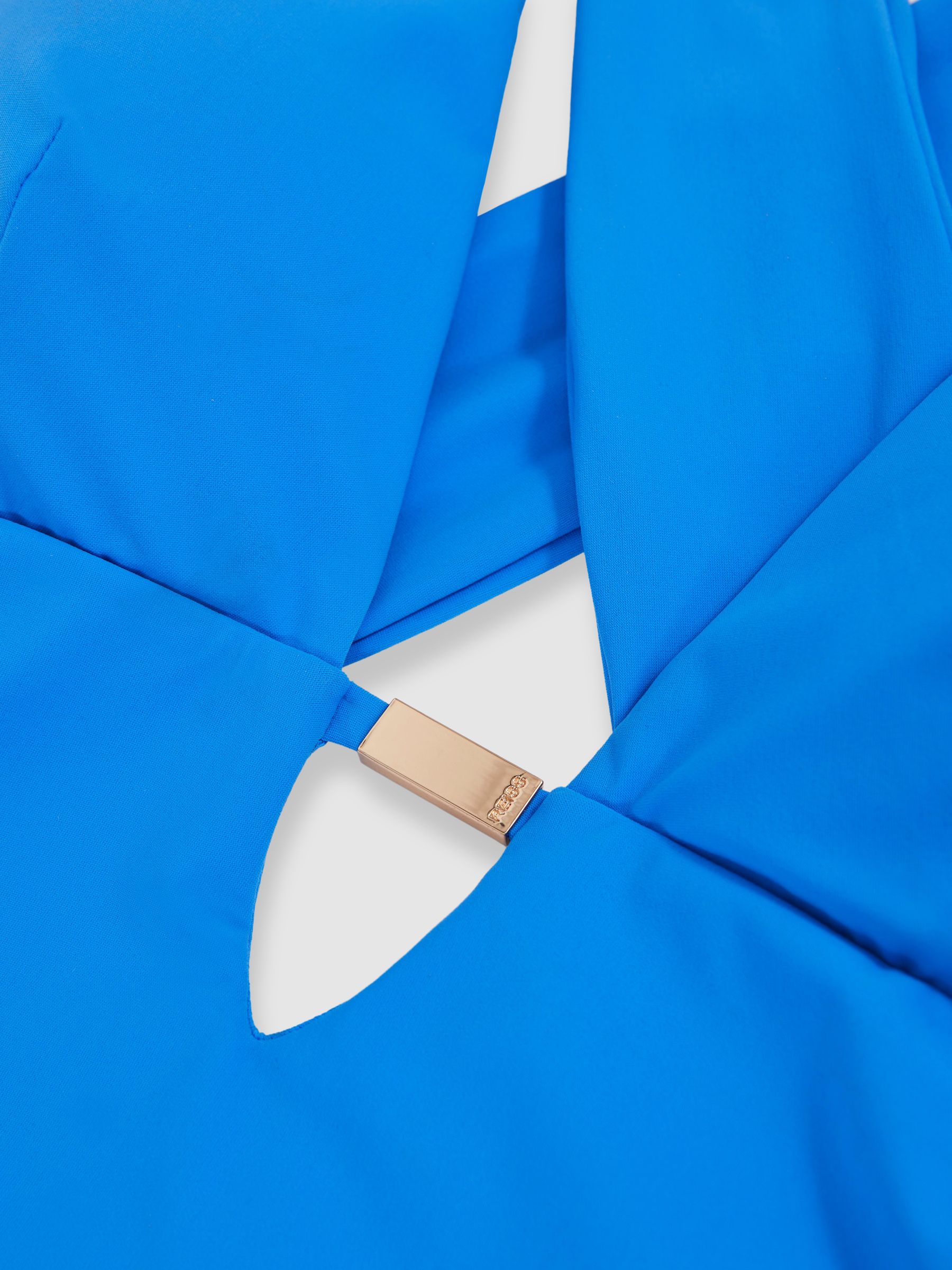 Plunge Halterneck Swimsuit in Cornflower Blue - image 3