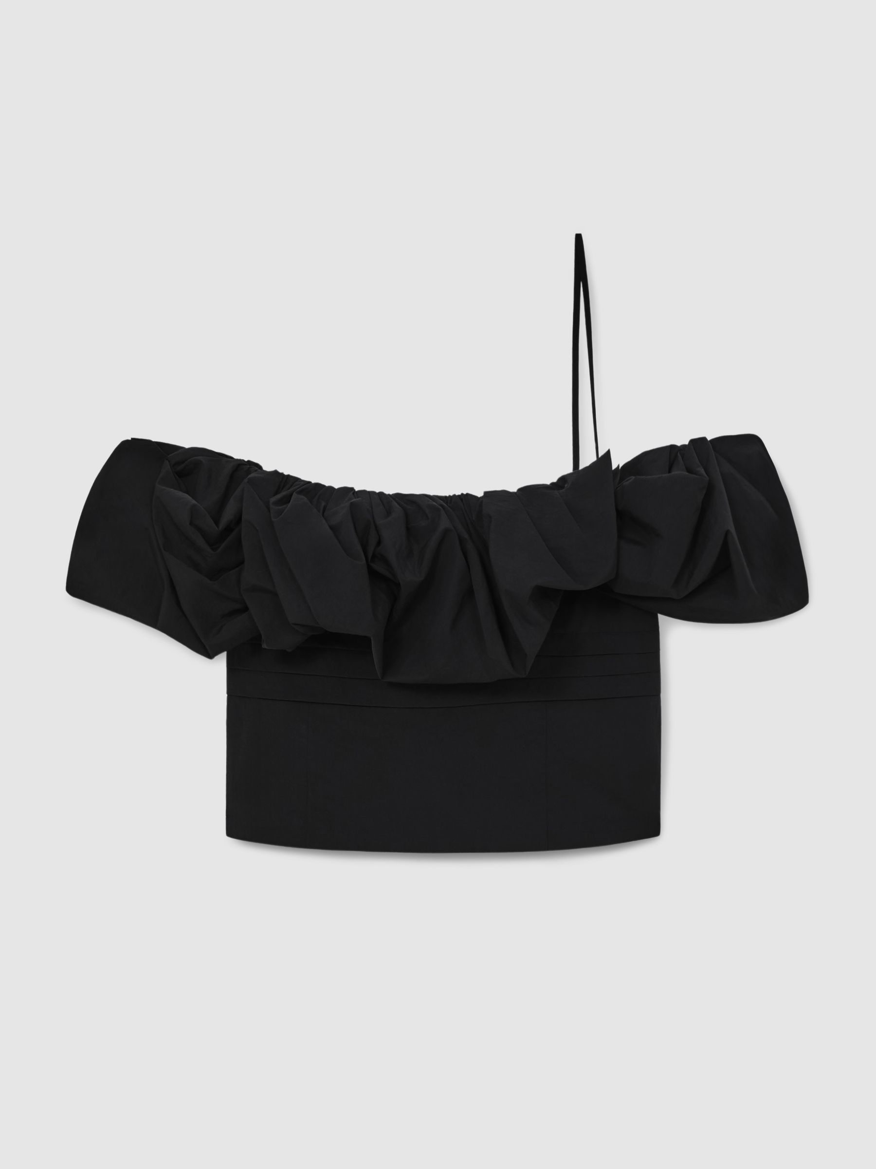Sculptural Strapless Top in Black - Image 2 of 7