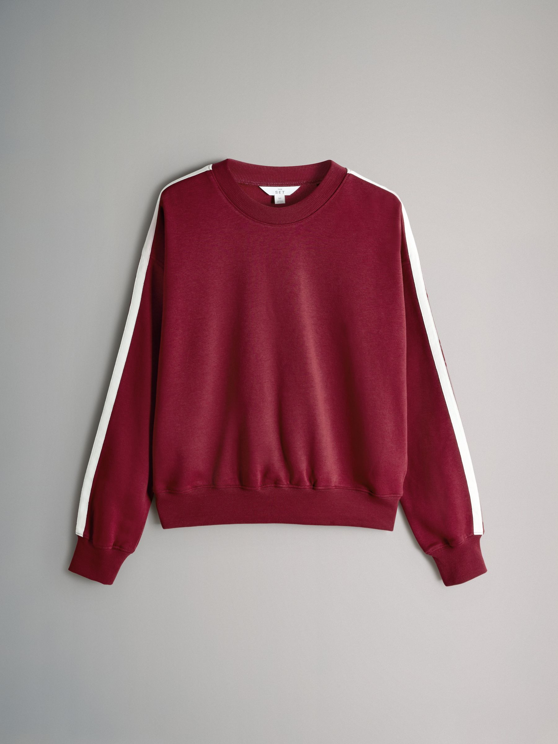 2 Piece Taped Crew Neck Sweatshirt and Wide Leg Joggers Set - Image 2 of 5