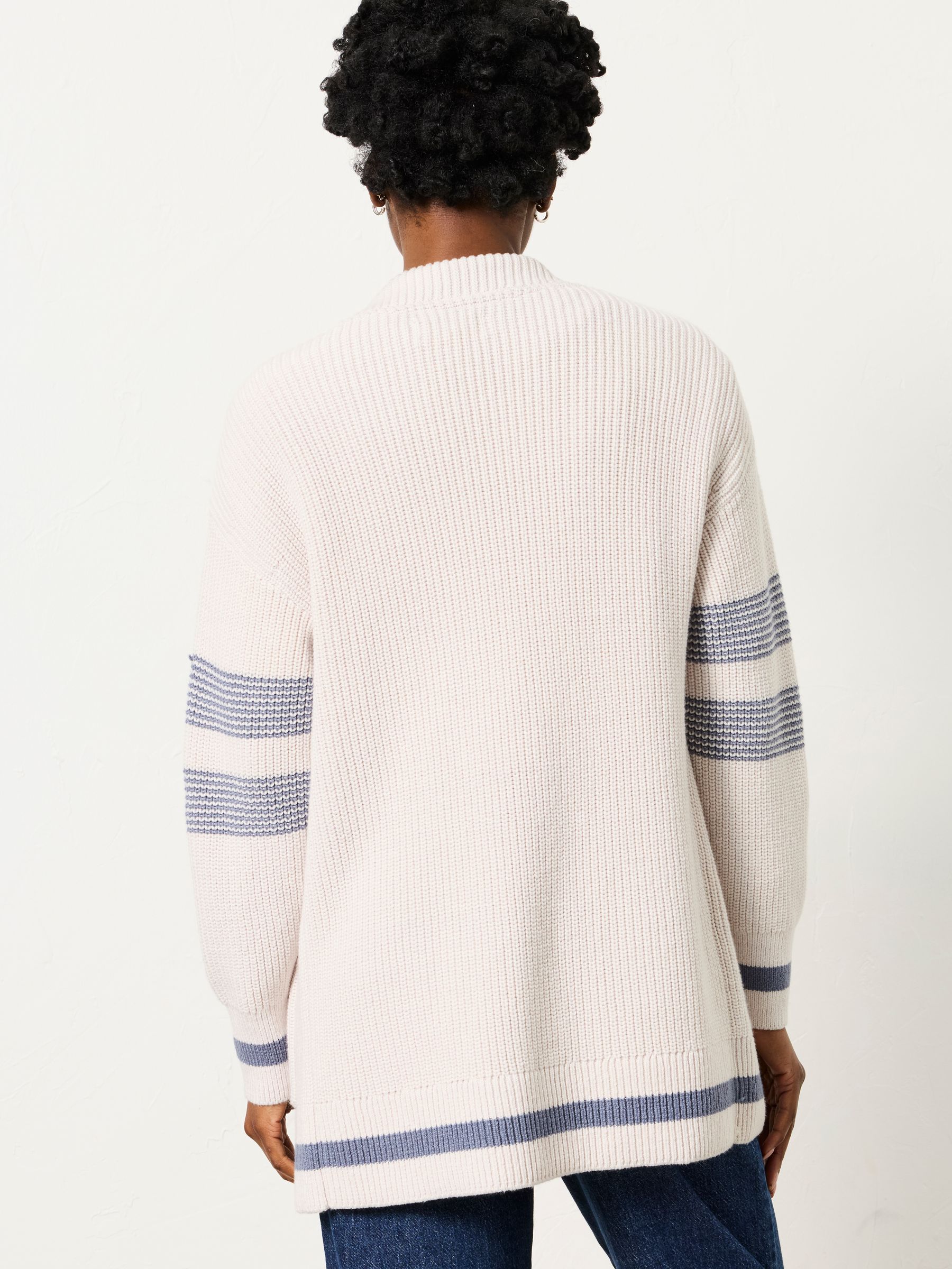Katie Ivory Knitted Long Line Cardigan | FatFace