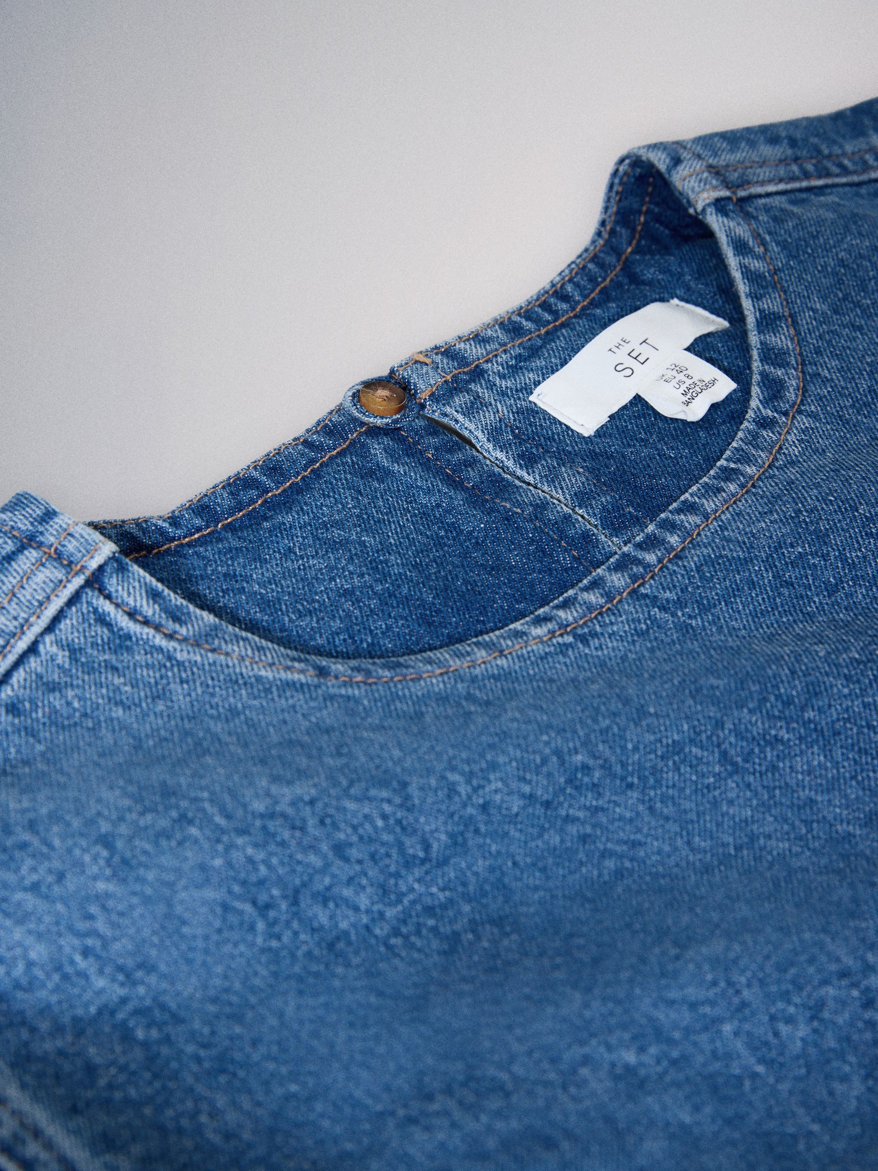 2 Pack Denim T-Shirt Mini Dresses Mid Blue/Black - Image 6 of 6 2 Pack Denim T-Shirt Mini Dresses Mid Blue/Black - Image 6 of 6