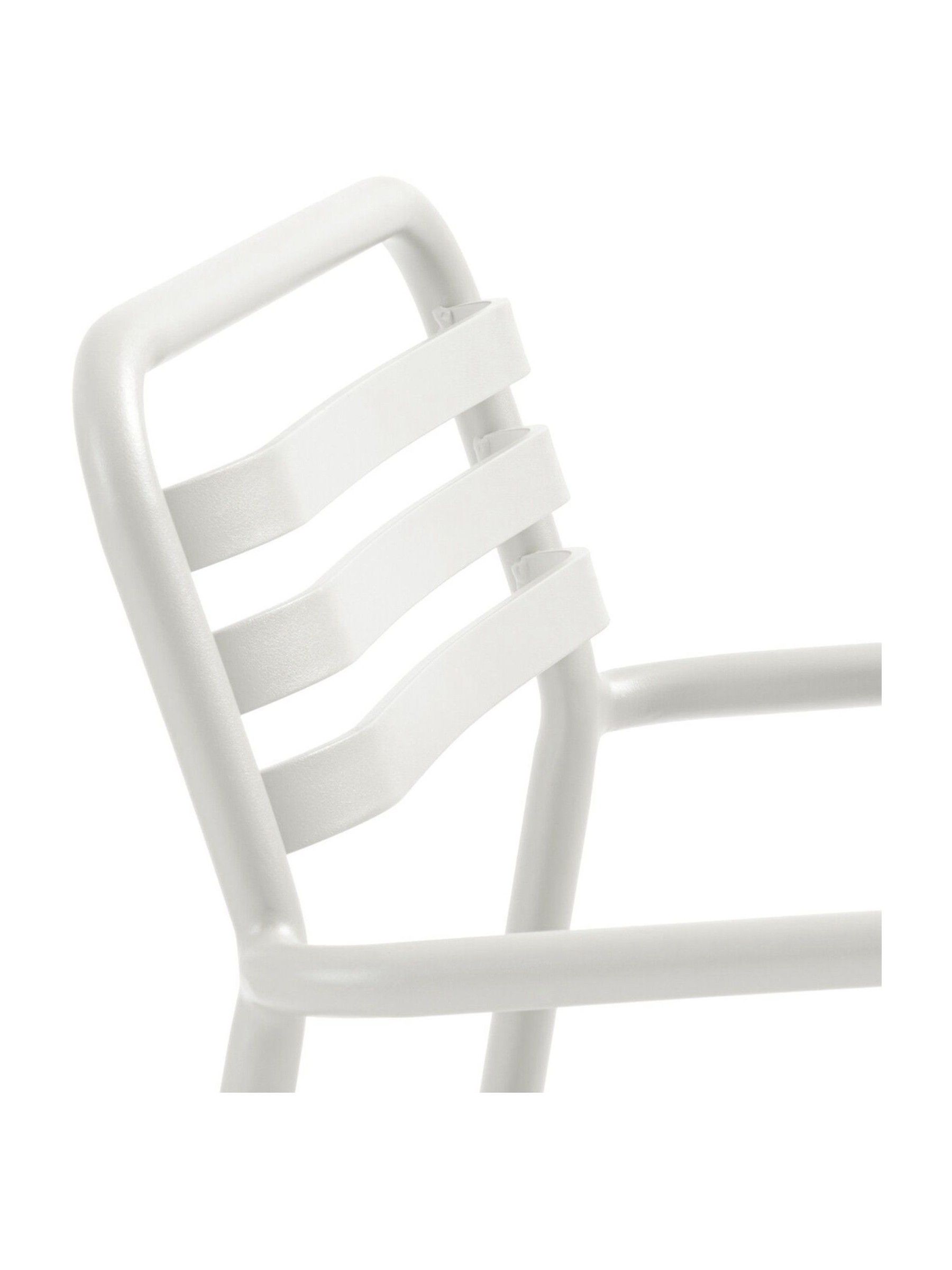 La Redoute Intérieurs Set of 2 White Manni Aluminium Garden Armchairs - Image 6 of 6