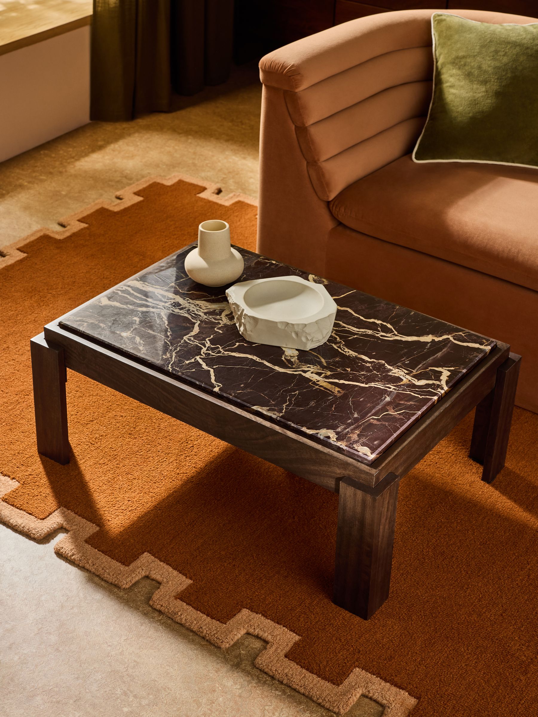 Wynn Coffee Table in Red Cherry Marble - Image 1 of 5