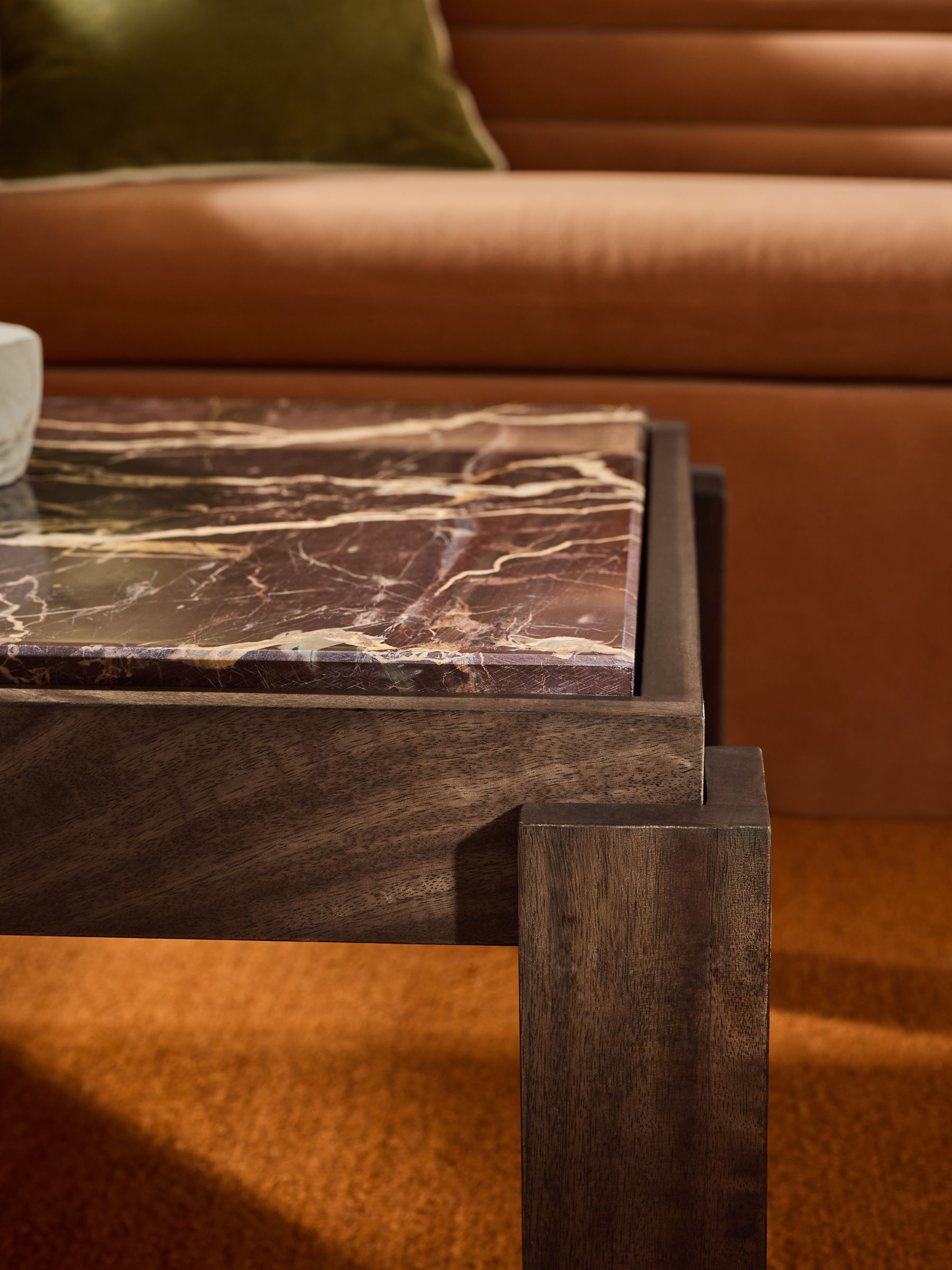 Wynn Coffee Table in Red Cherry Marble - Image 2 of 5