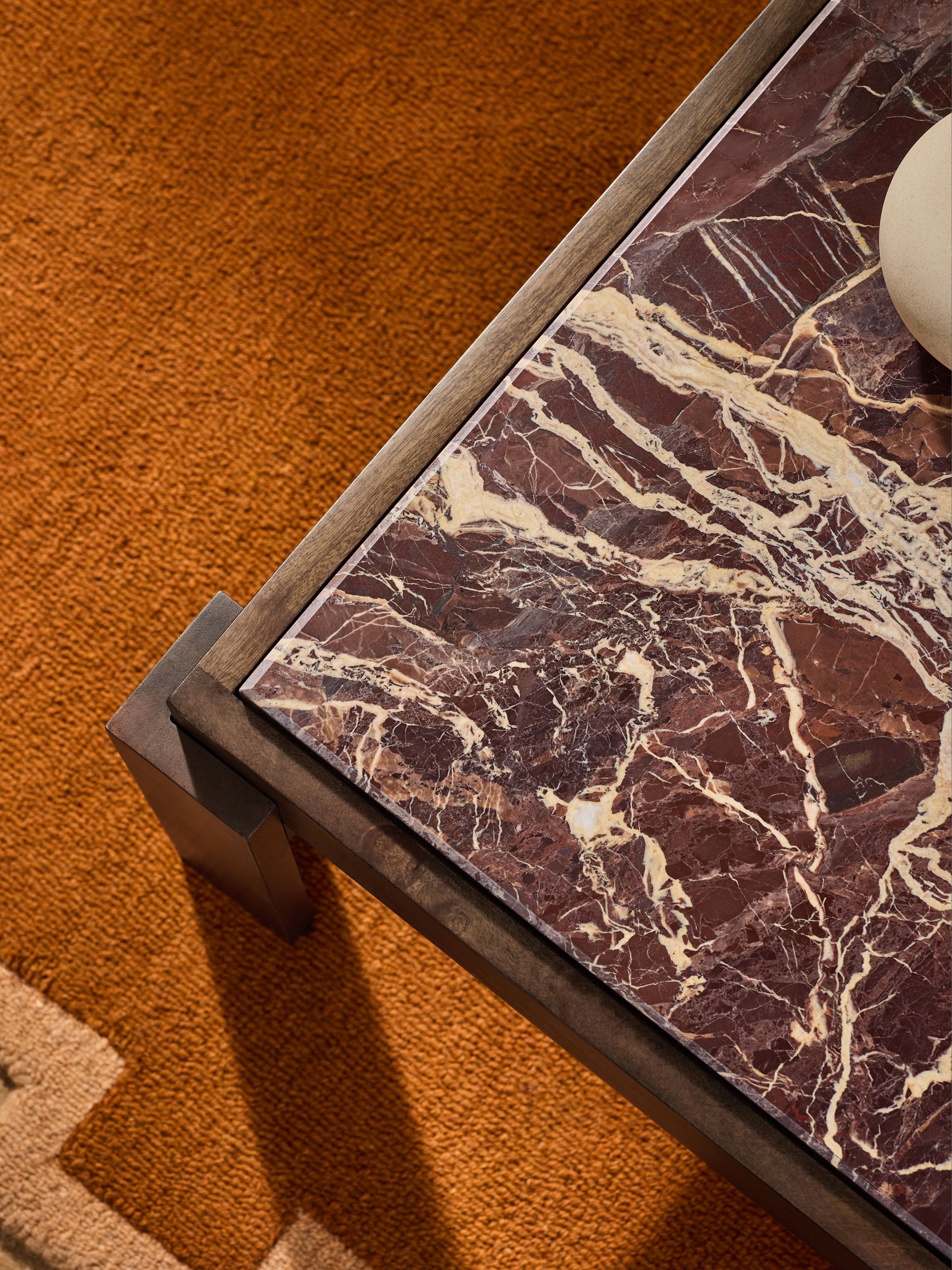 Wynn Coffee Table in Red Cherry Marble - Image 3 of 5