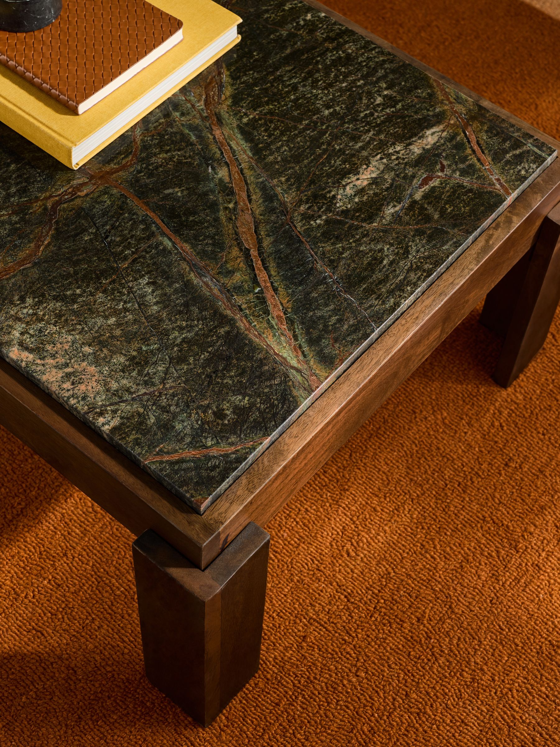 Wynn Coffee Table in Green Marble - Image 2 of 5
