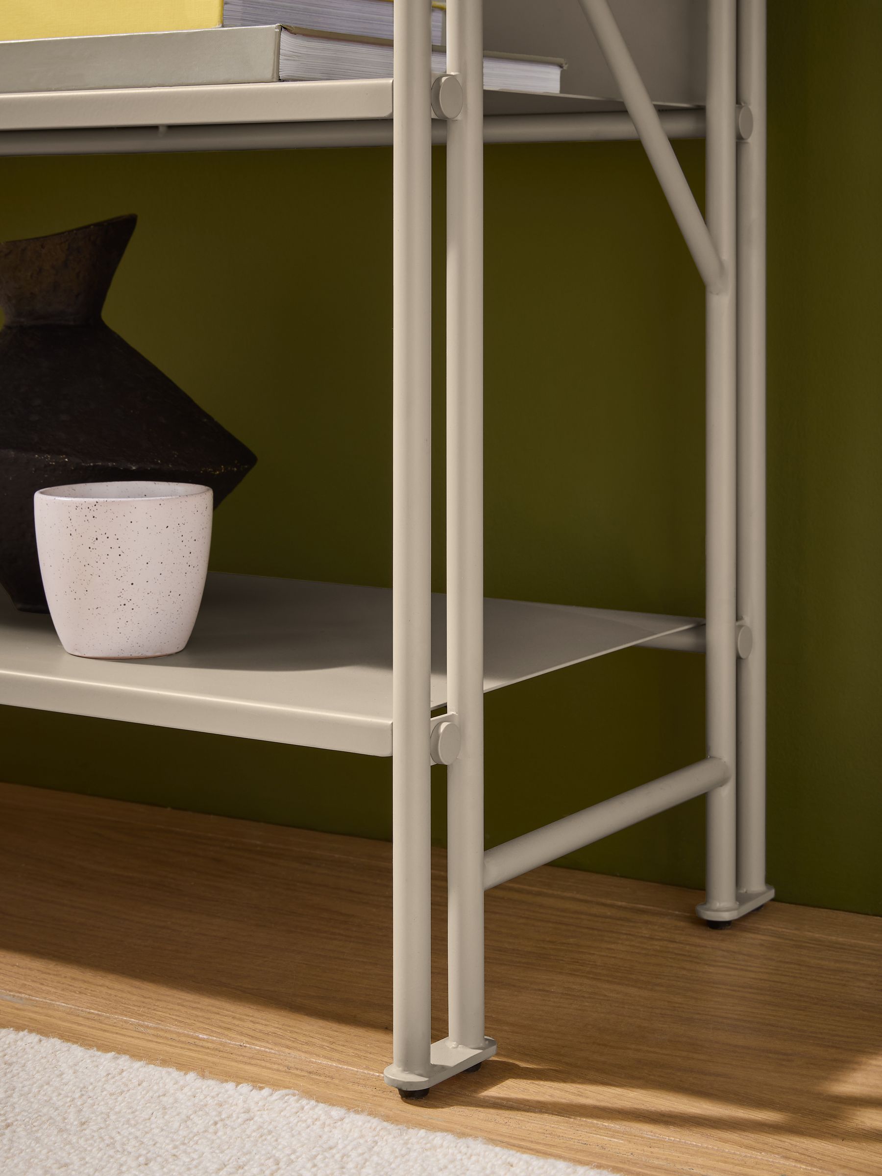 Reba Shelving Unit in Ecru White - Image 3 of 5