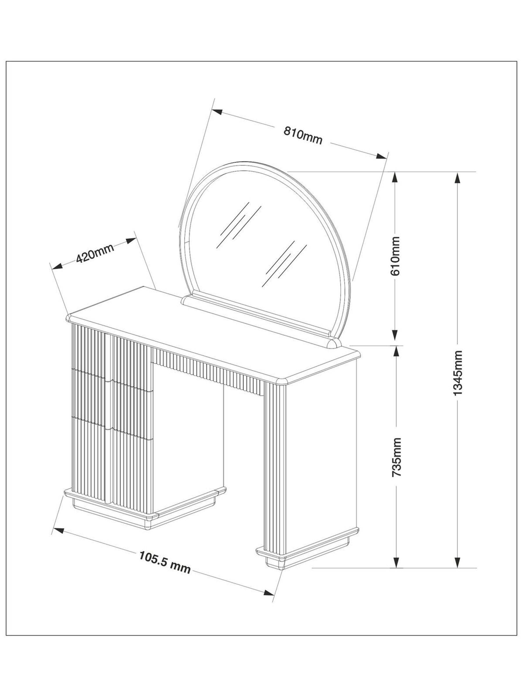 Daliah Console Dressing Table in Dark Mango - Image 7 of 7 Daliah Console Dressing Table in Dark Mango - Image 7 of 7