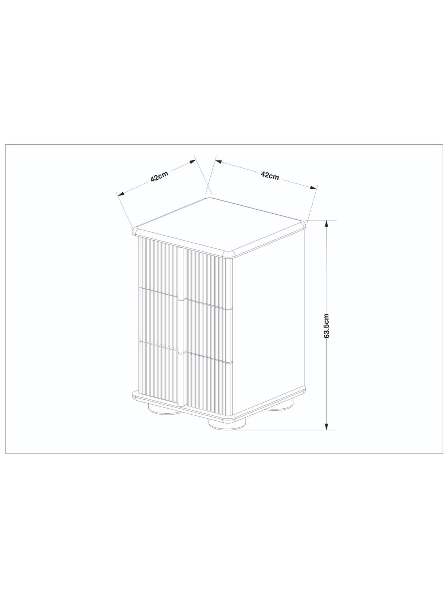 Daliah Bedside Table in Dark Mango - Image 7 of 7