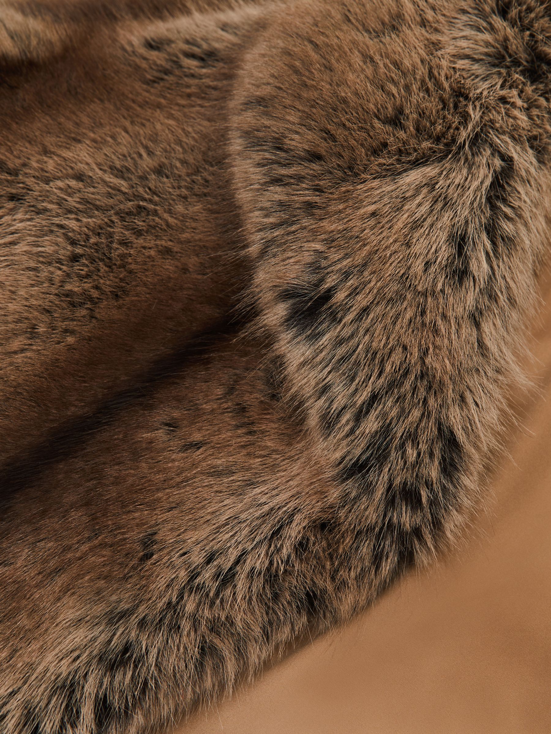 Faux-Fur Coat in Brown - image 2
