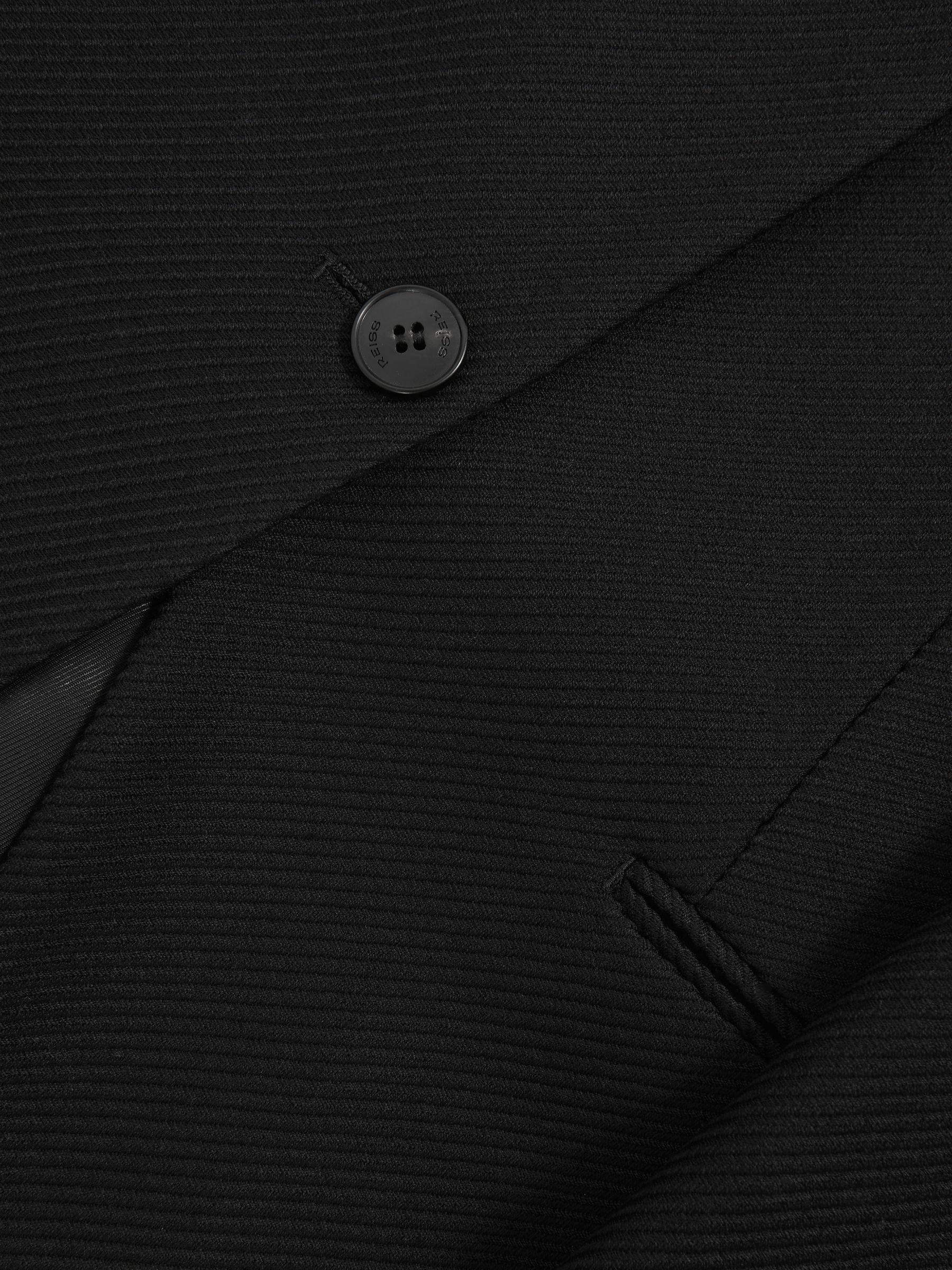Wool-Blend Wrapover Blazer in Black - image 3