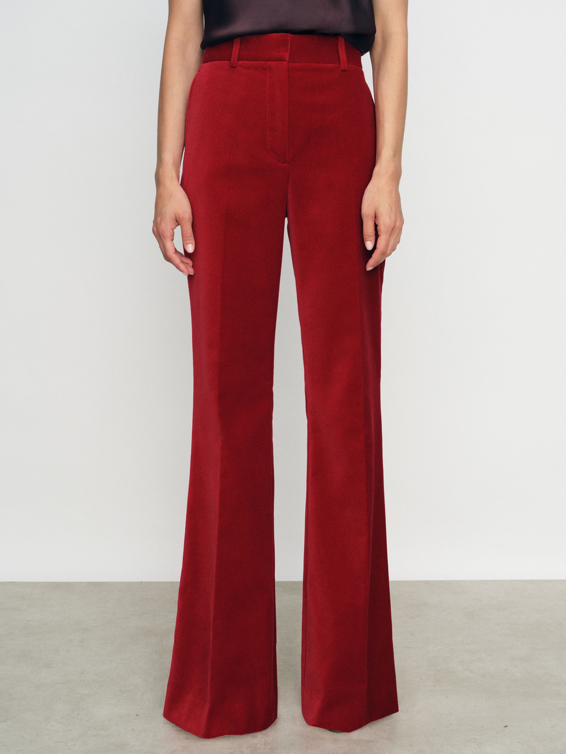 red flare dress pants Power Down DPYP Dress Pant Yoga Pant | Flare (Burgundy) - Final Sale